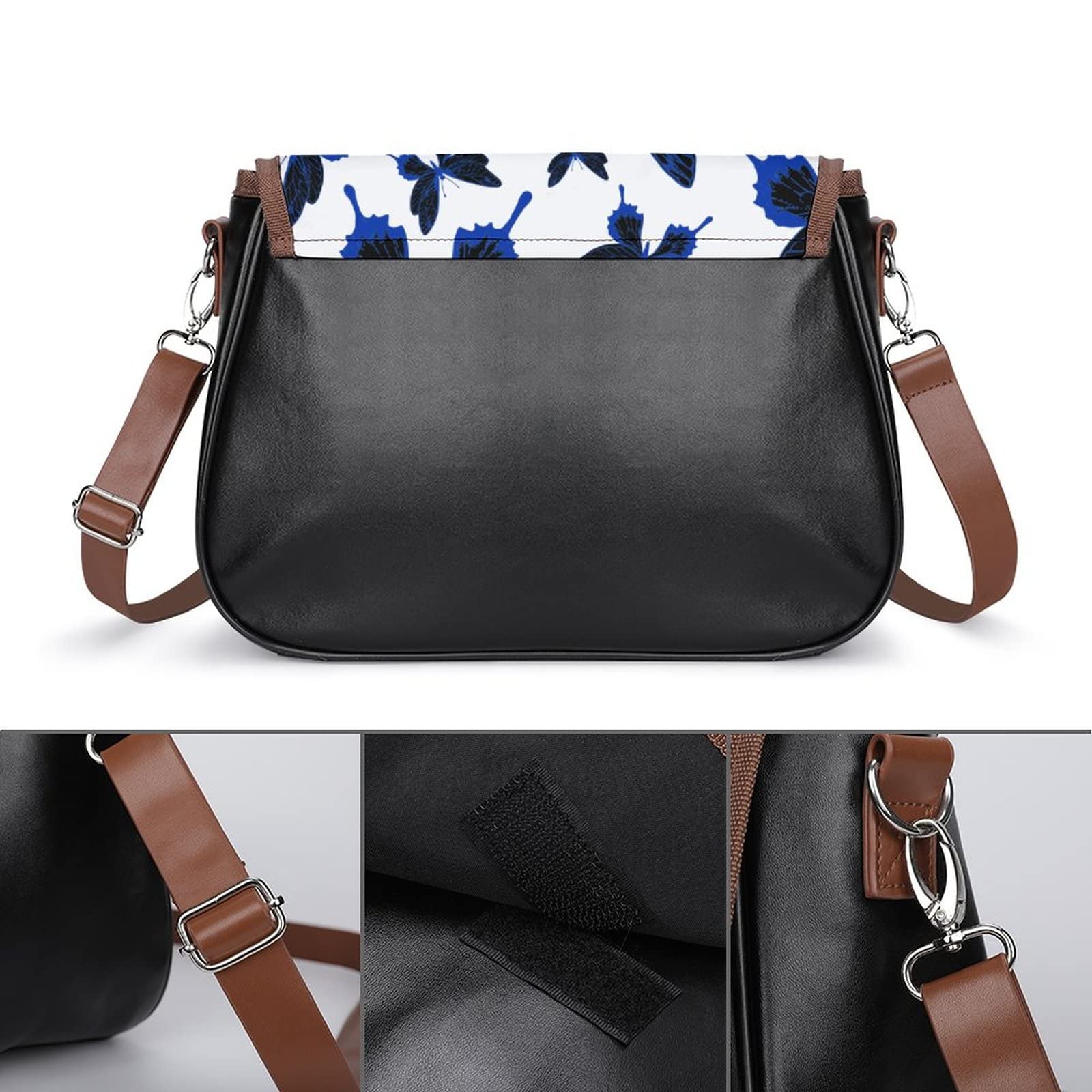 Stylish Medium Crossbody Bags for Women - Printed Shoulder Messenger Purse with Butterfly & Good Luck Design | Perfect for Work, Travel & Everyday Use