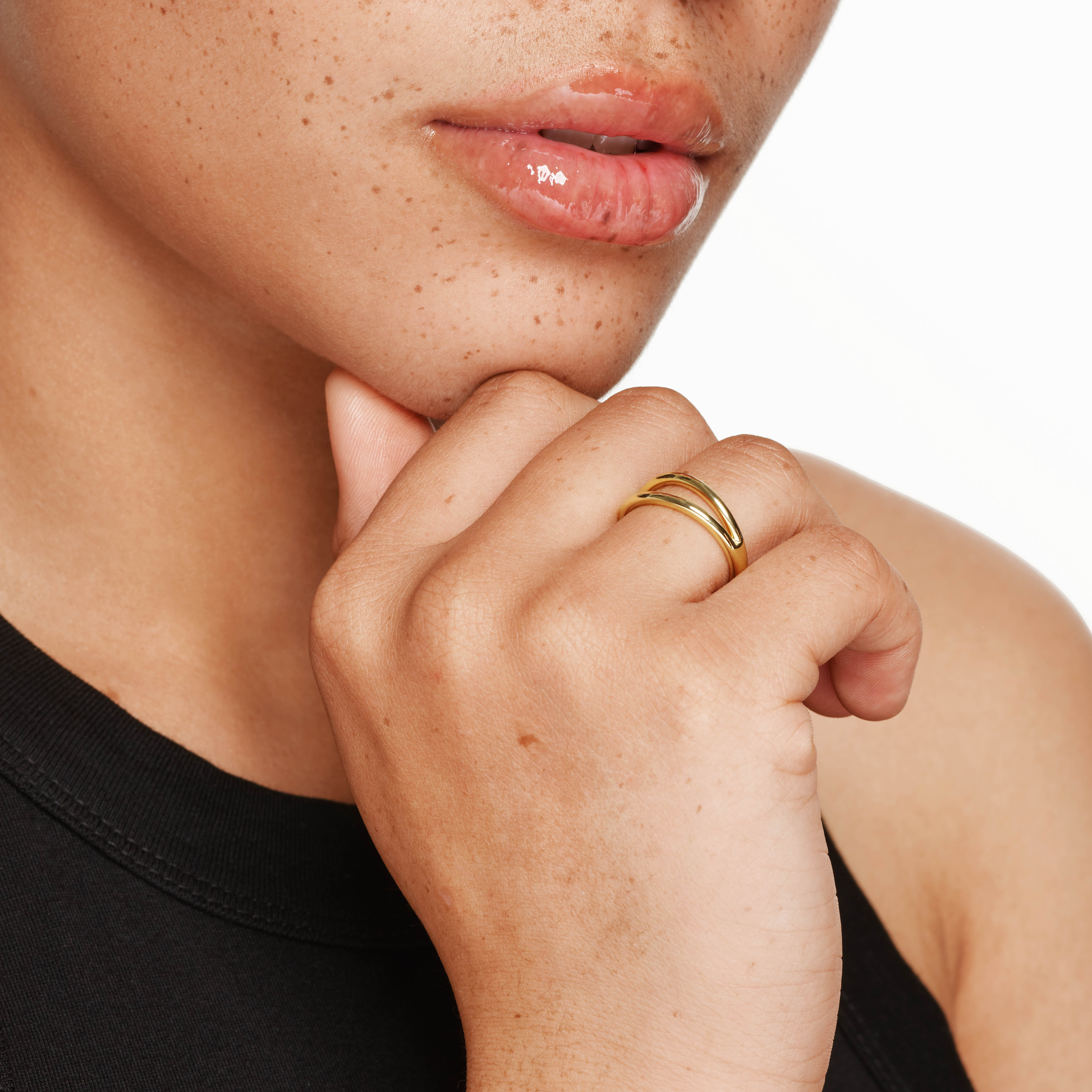 Premium Double Band Split Ring in Gold - Durable Jewelry Connector for Keychains, Charms & DIY Crafts - Perfect for Jewelry Making and Accessories