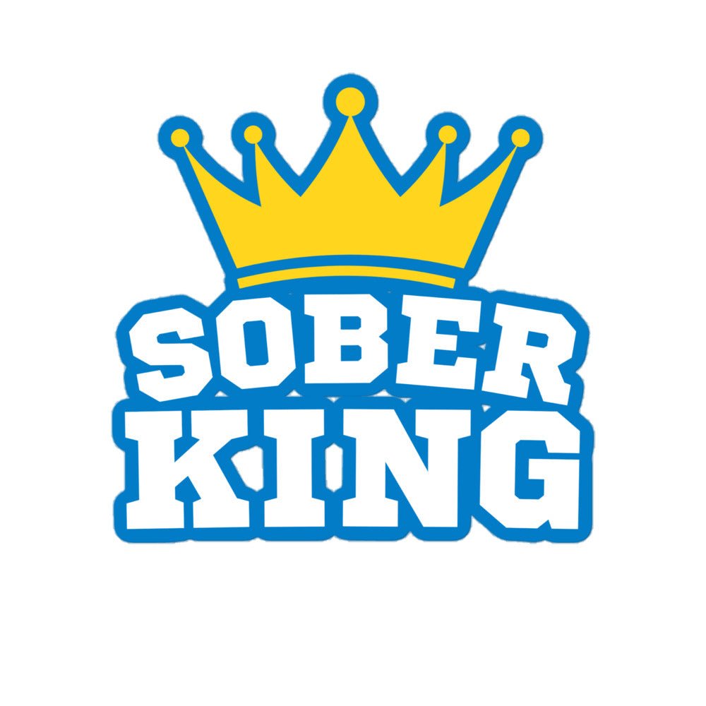 Sober King Motivational Stickers - Inspirational Quotes for Recovery & Sobriety - Perfect for AA Meetings, Journals, and Water Bottles