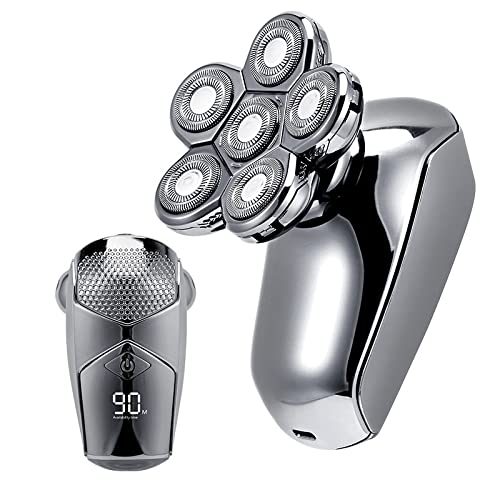 6-in-1 Electric Razor for Men - USB Rechargeable Wet/Dry Shaver with Fast Charging & Waterproof Design - Perfect for Travel, Home & Gym Use - Beard Trimmer & Shaving Machine for Smooth Shave