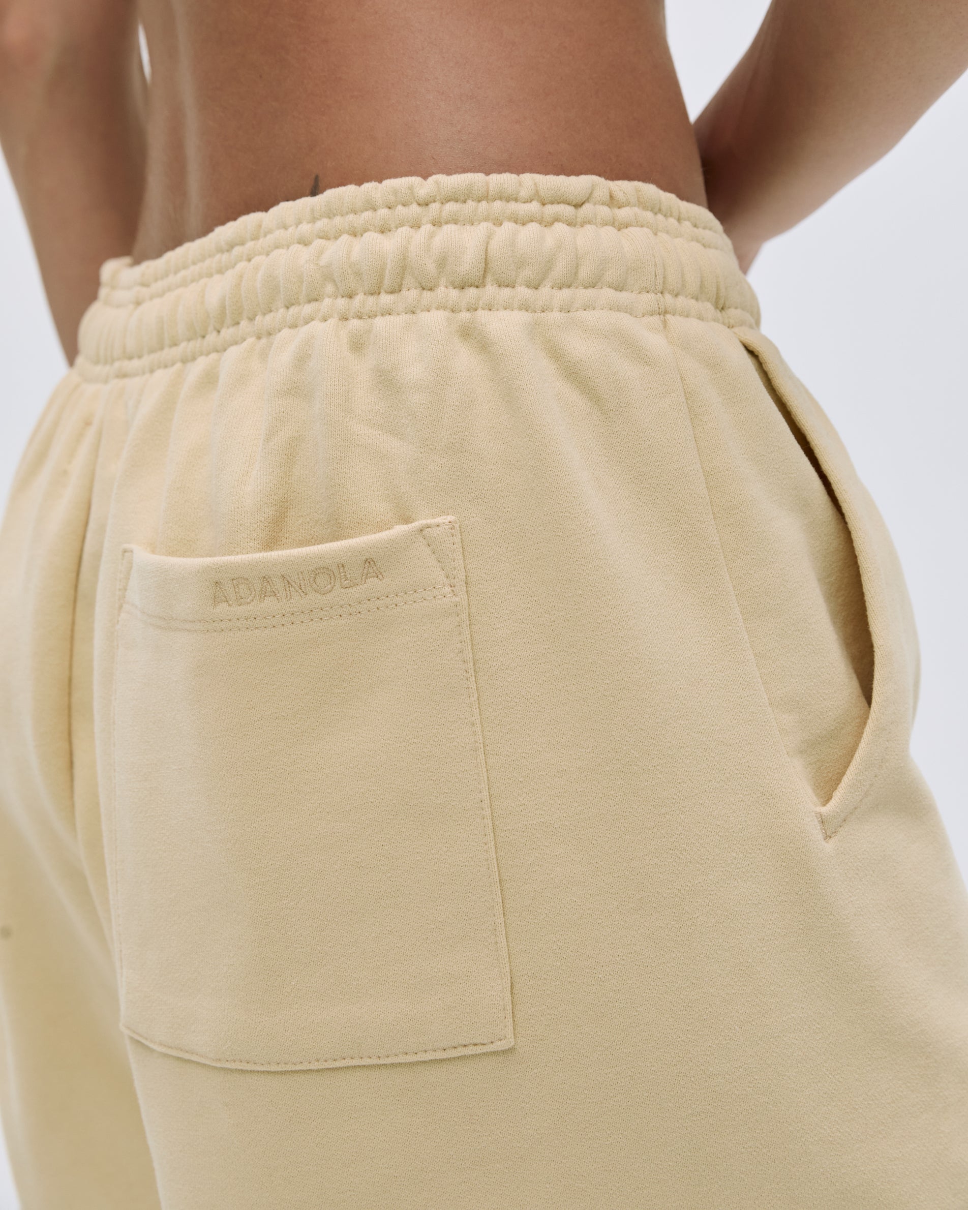 Branded Sweat Shorts for Women - Soft & Comfortable Butter Yellow Lounge Shorts - Perfect for Yoga, Running & Home Relaxation