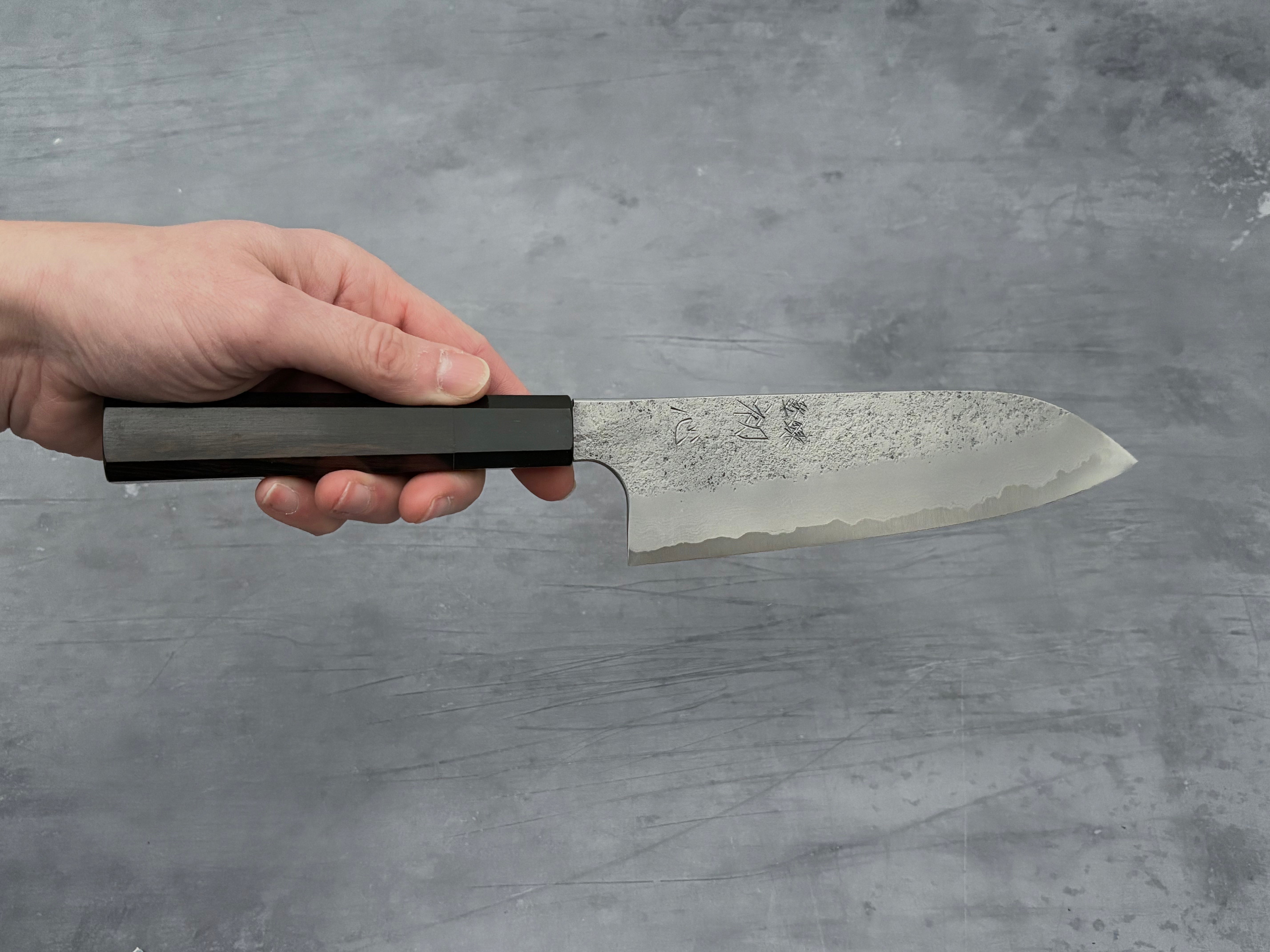 Hatsukokoro Ryusui Blue #2 Damascus Santoku Knife - High Carbon Steel Japanese Kitchen Knife for Slicing, Dicing & Chopping - Perfect for Home Chefs & Professional Cooking