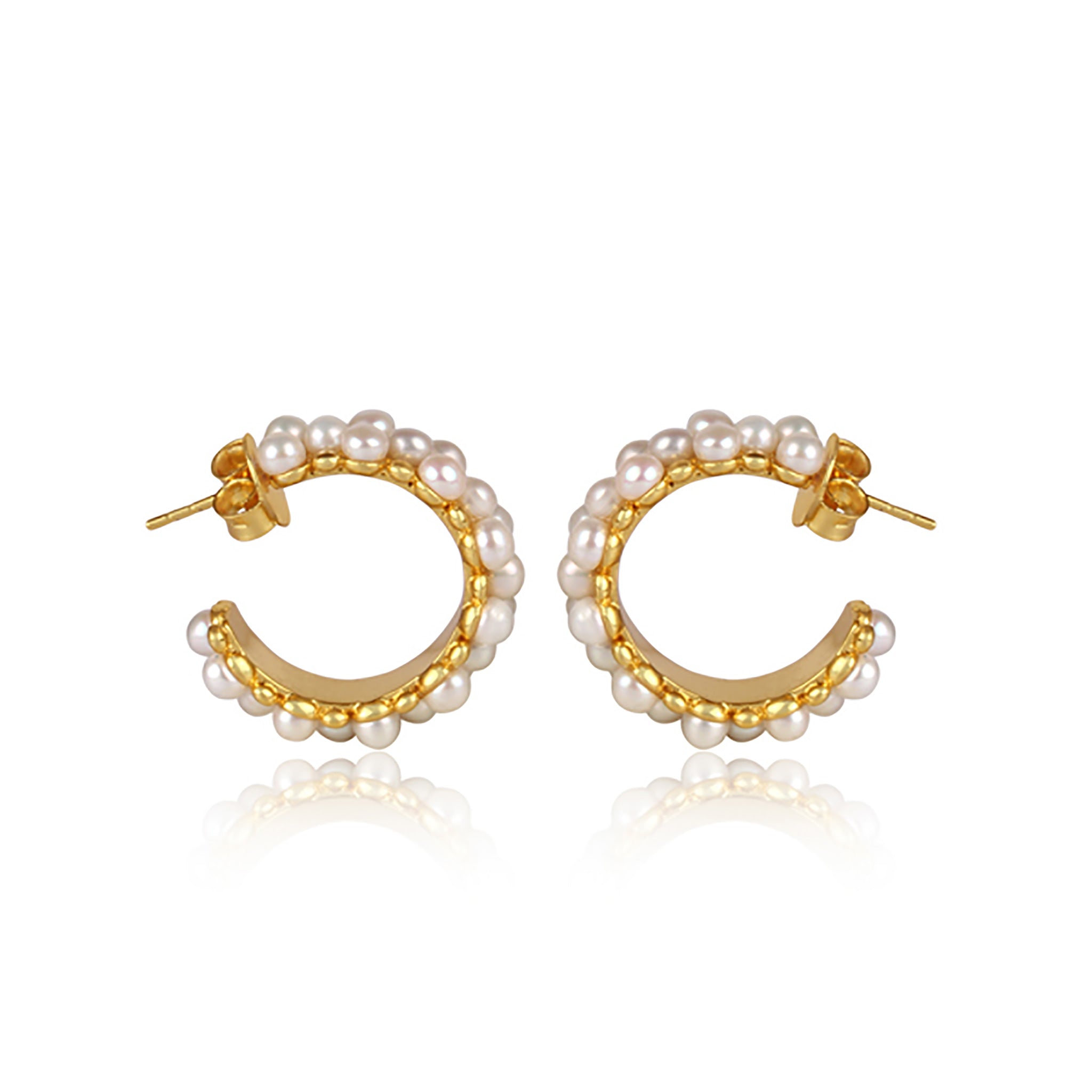 Stylish Sea Salt Hoop Earrings with Genuine Pearl Accents - Perfect for Beach Weddings, Summer Outfits & Boho Fashion