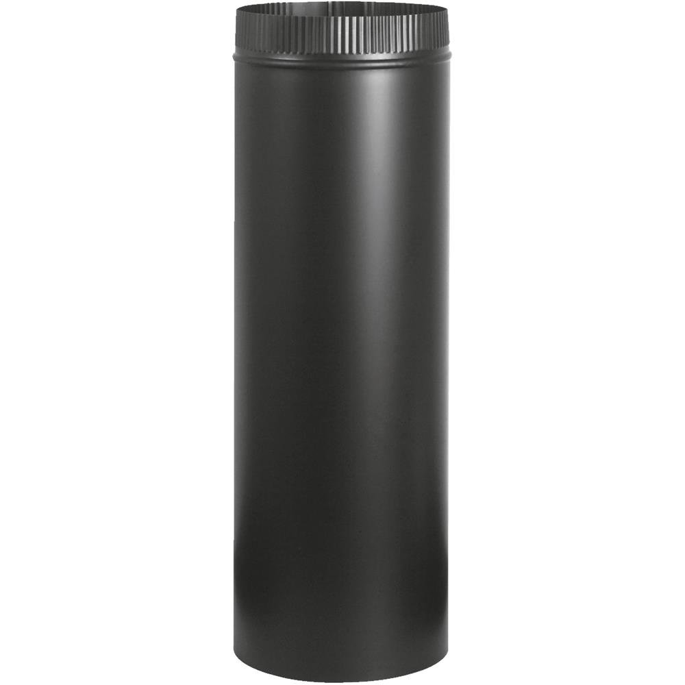 UNITED STATES HDW BM0110 Black 5X24 Stove Pipe - Heavy Duty Stove Vent Pipe for Wood Stove, Fireplace, and Chimney - Pack of 1