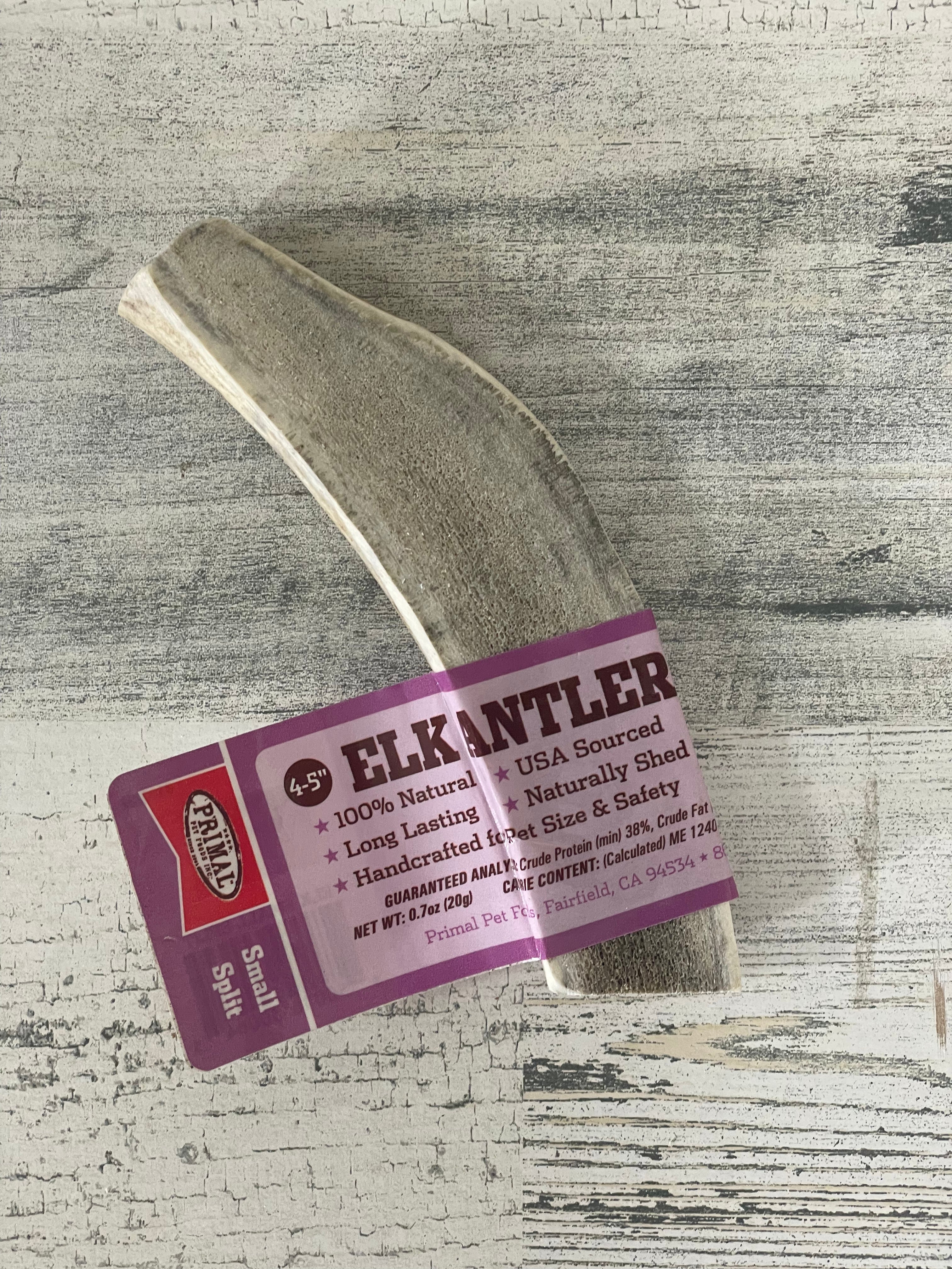 Natural Primal Split Elk Antler Chews for Dogs – Durable Dog Chew Treats for Aggressive Chewers | Perfect for Teething Puppies & Dental Health