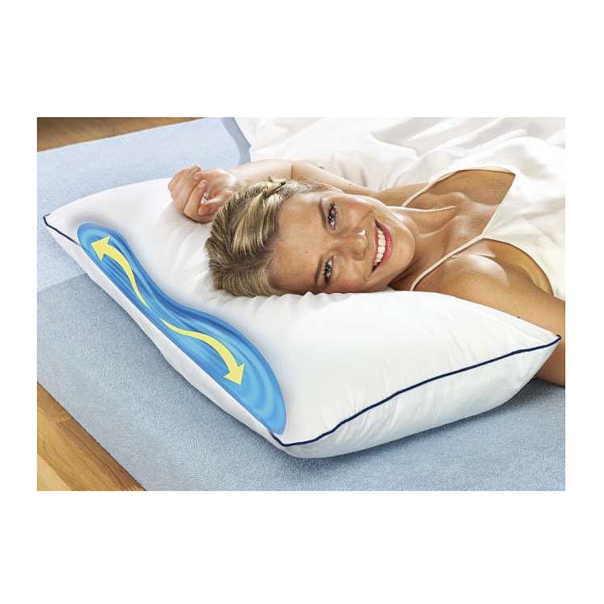 Dr Pillow Water Pillow - Adjustable Neck Support Pillow for Side, Back & Stomach Sleepers | Orthopedic Pain Relief | Cooling Gel Memory Foam | Perfect for Home, Travel & Office Use