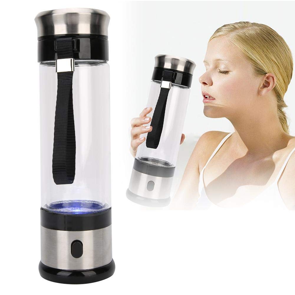 Hydrogen Rich Water Bottle - Portable Hydrogen Generator Cup with Water Ionizer for Home & Travel | Alkaline Water for Hydration, Detox & Wellness