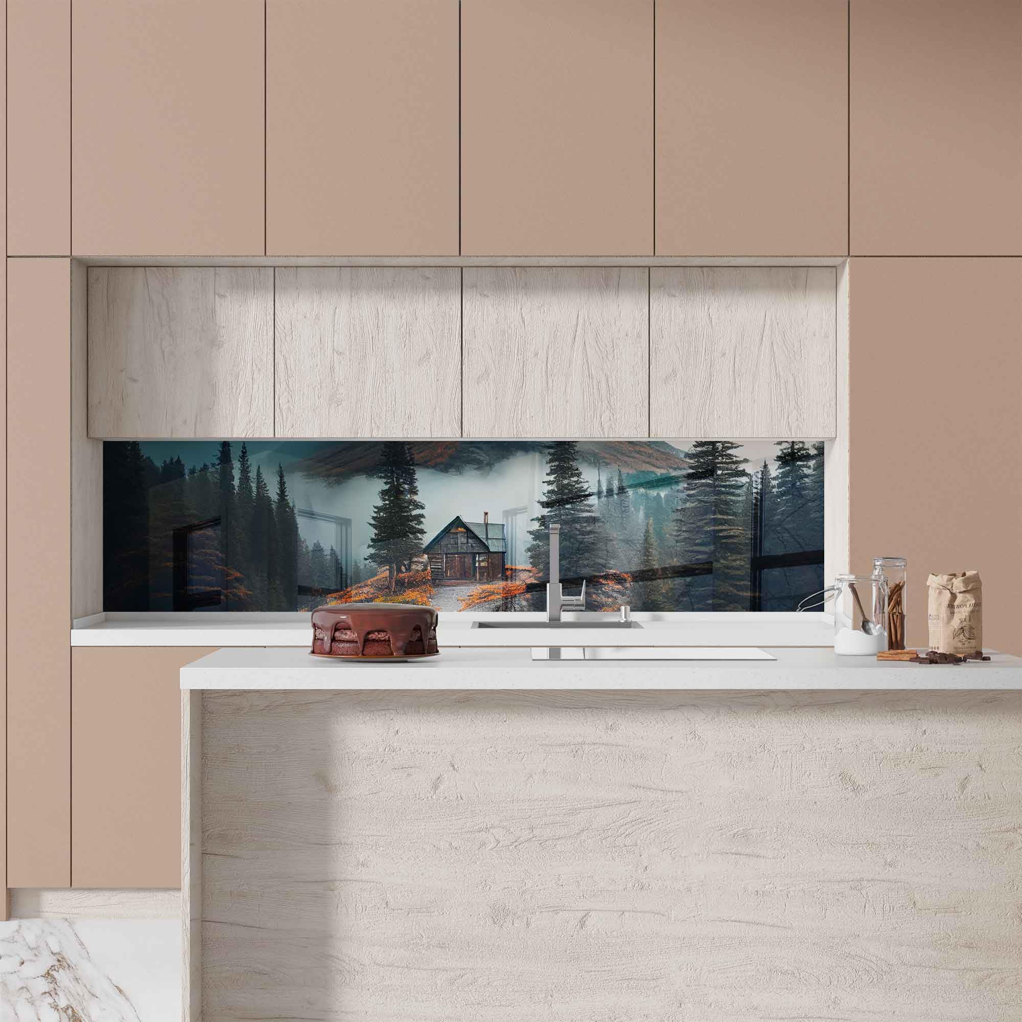 Tempered Glass Kitchen Backsplash - 30x18 Inch Heat-Resistant Stove Splash Guard, Wall Decor for Sink & Countertop Protection - Perfect for Modern Home & Apartment Kitchens