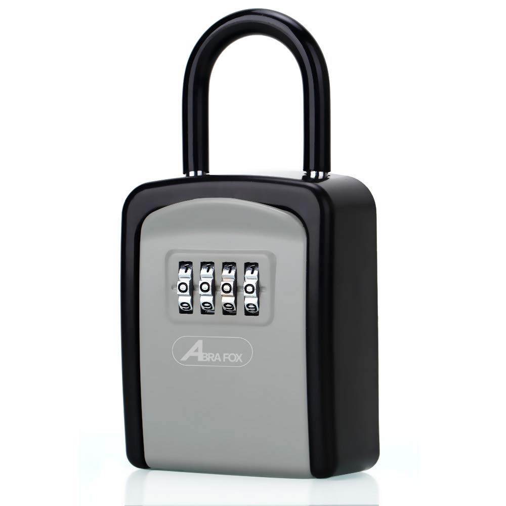 Key Lock Box with Combination Code - Secure Outdoor House Key Storage, Black Combo Door Locker (1 Pack) - Perfect for Vacation Homes, Airbnb Rentals & Emergency Key Access