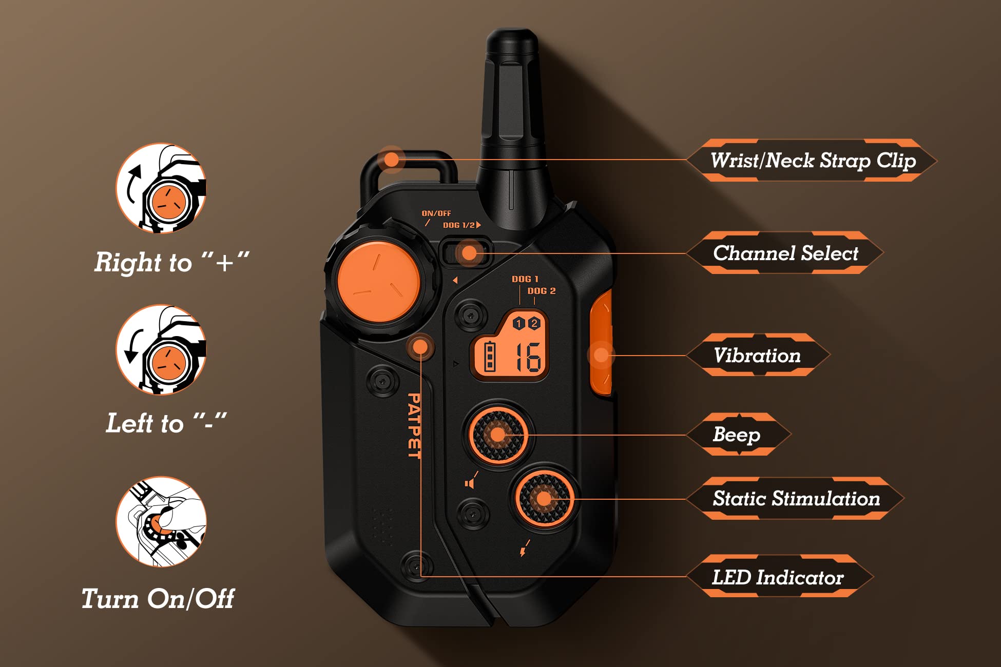 2024 Professional Dog Shock E-Collar with Remote – 3/4 Mile Range, IPX7 Waterproof, Adjustable for 15-150lbs Dogs – Perfect for Obedience Training, Bark Control & Off-Leash Adventures