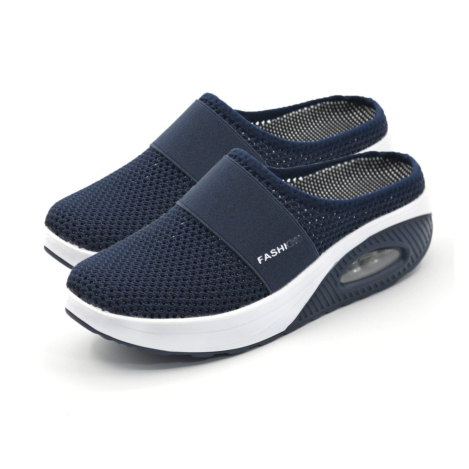 LELEBEAR Women's Breathable Mesh Slip-On Walking Shoes - Orthopedic & Diabetic Friendly Air Cushion Sneakers for Comfortable Daily Wear, Work, and Travel