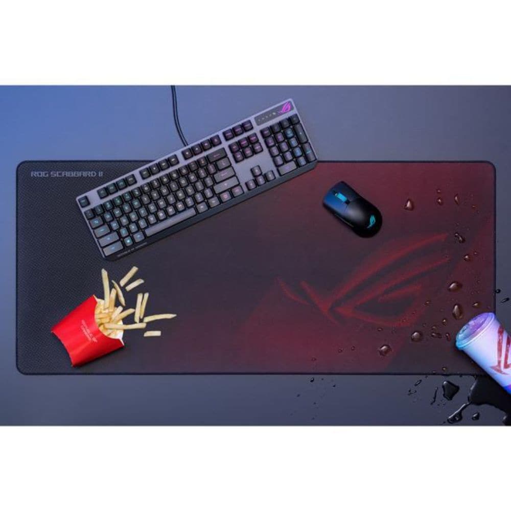 ASUS ROG SCABBARD II Large Gaming Mouse Pad - Extended XXL Non-Slip Surface for PC, Laptop, and Console Gaming - Perfect for FPS, MOBA, and Esports Tournaments