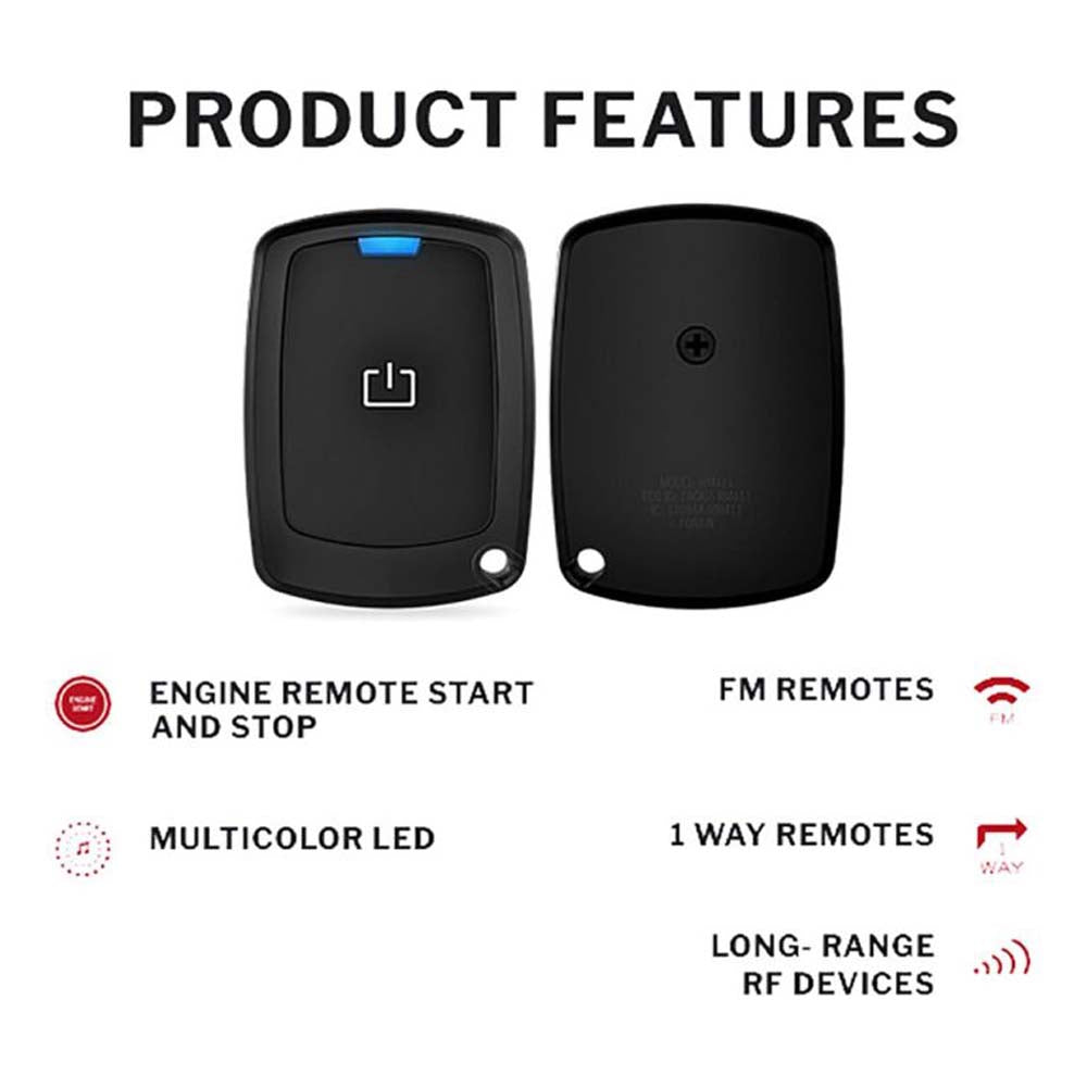 FORTIN RFK411 One Way RF Kit with 2 One Button Remotes - Universal Car Remote Start & Keyless Entry System for Easy Vehicle Access & Security