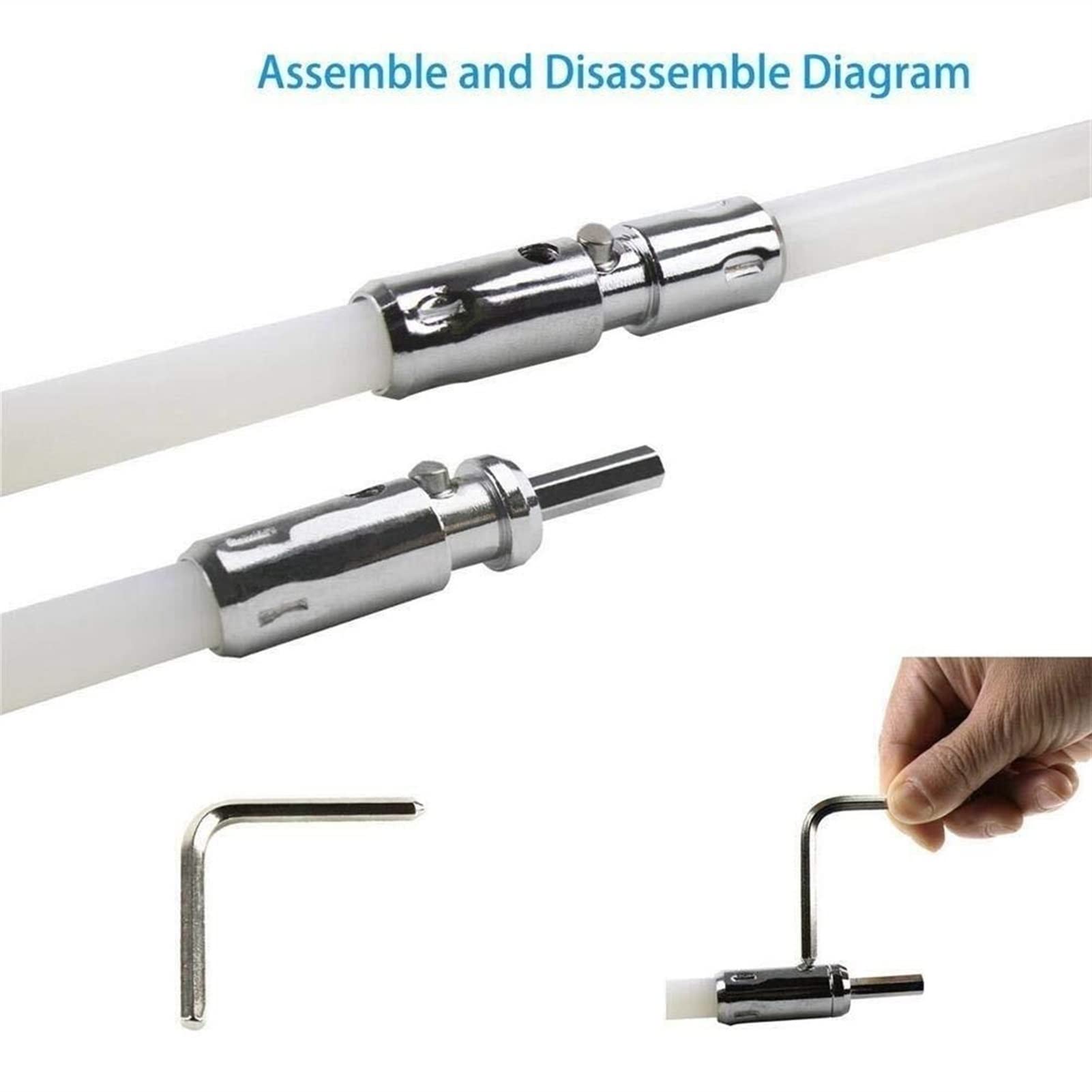 Chimney Sweep Kit with 9 Rods (610mm) for Efficient Fireplace Cleaning