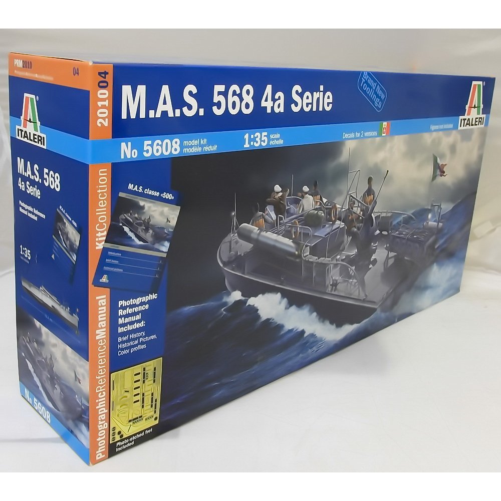 Italeri M.A.S. 568 4a Series 1/35 Scale Military Ship Model Kit - Perfect for Collectors, History Enthusiasts & Scale Model Building Projects