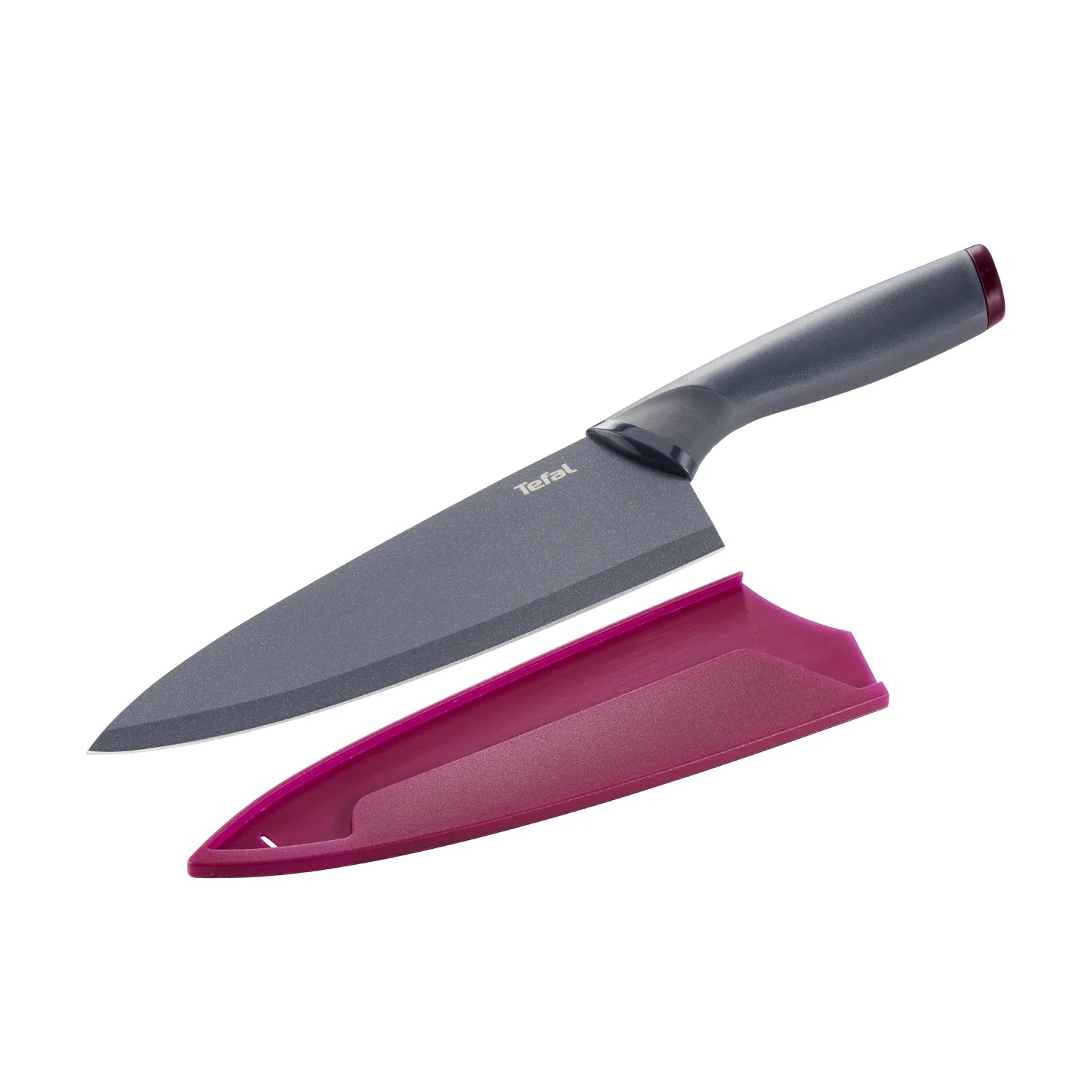 Tefal Fresh Kitchen 8-Inch Non-Stick Stainless Steel Chef Knife - Professional Kitchen Knife for Slicing, Dicing & Chopping - Perfect for Home Cooks & Professional Chefs (Model K1220205)