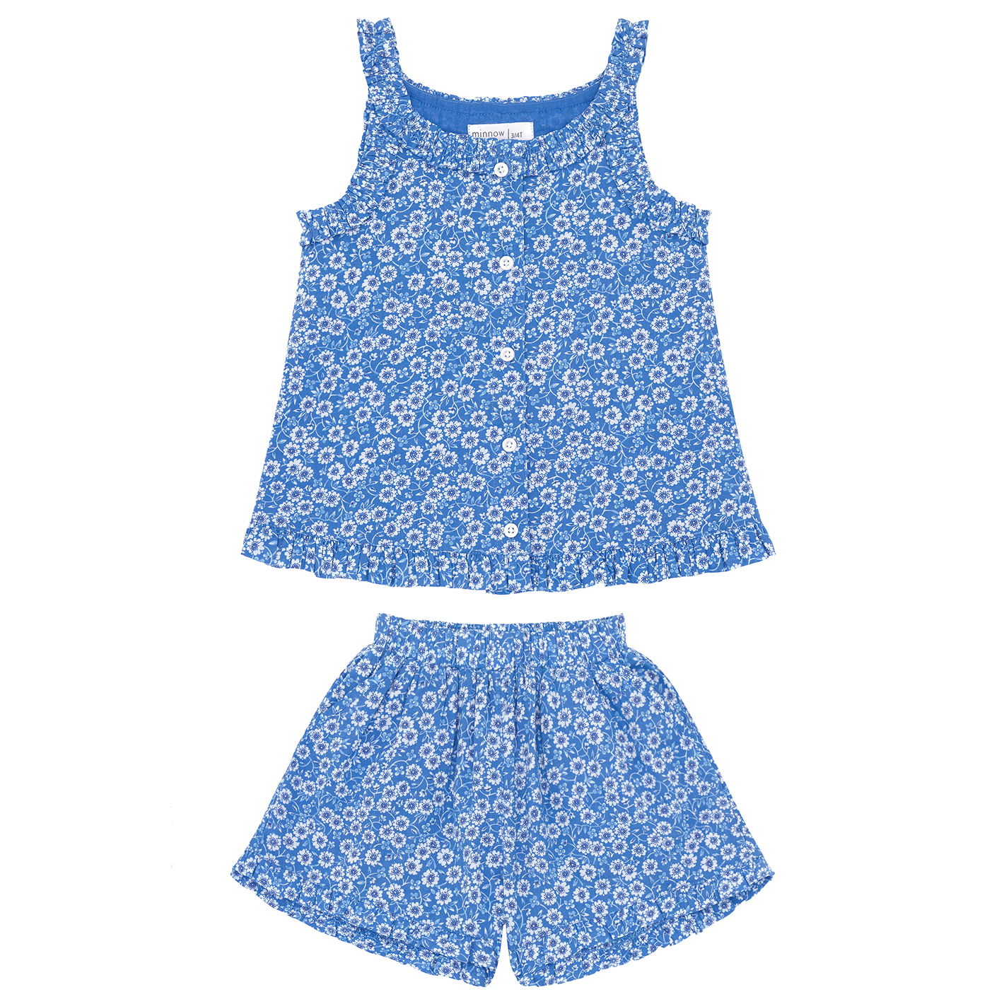 Girls Rosebay Ruffle Tank and Short Set - Cute Summer Outfit for Playdates, Beach Trips & Casual Wear