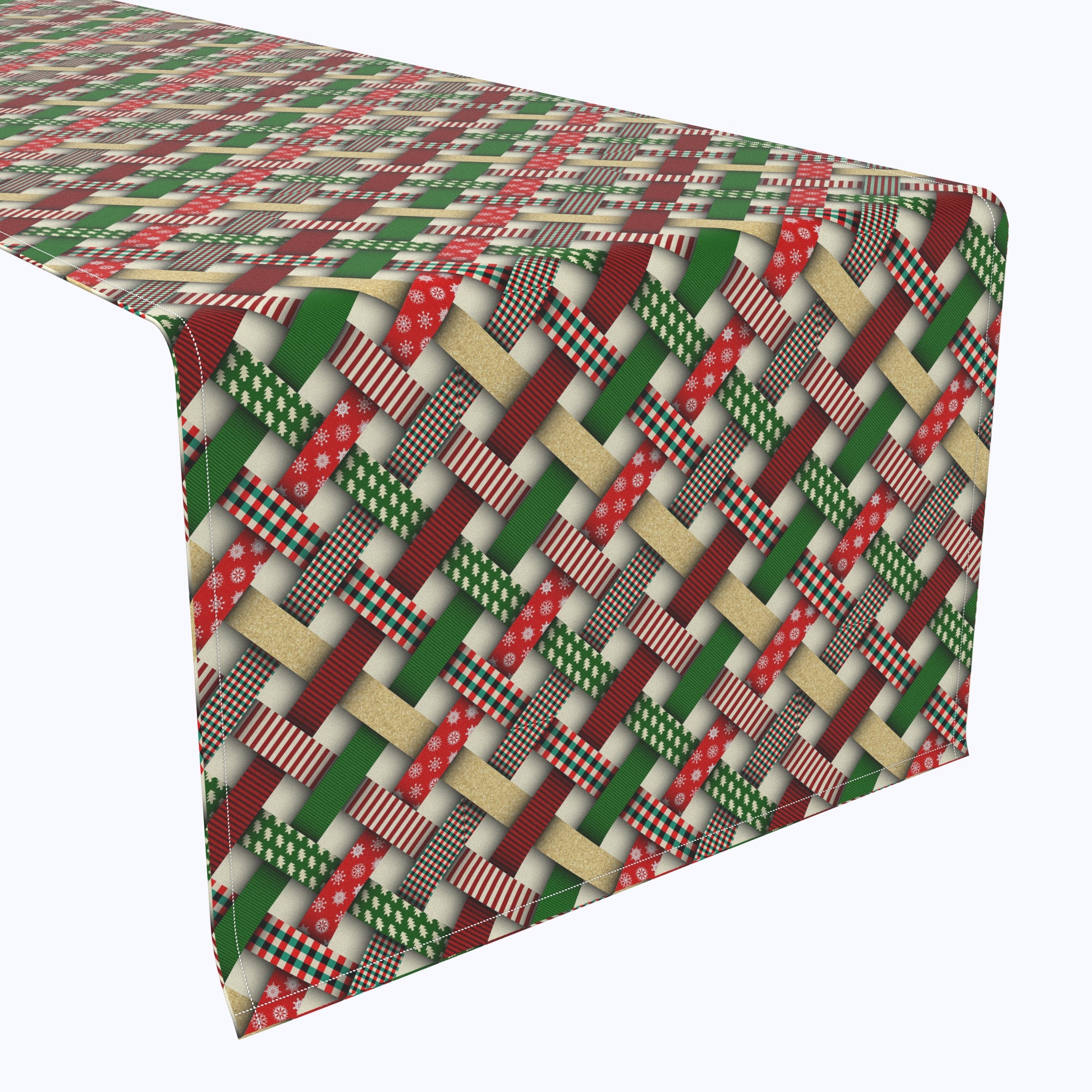 Festive Christmas Ribbons & Holiday Table Runners - Elegant Decorative Ribbons for Gift Wrapping & Stylish Table Linens for Christmas Dinner Party Decorations