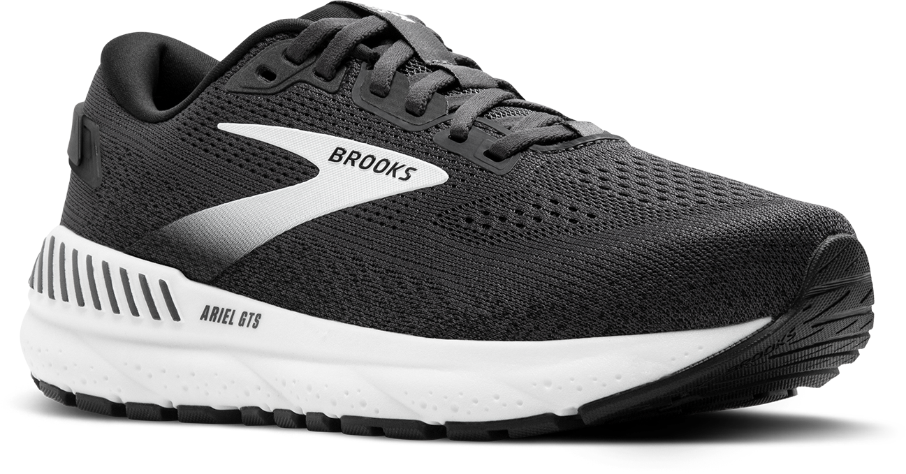 Ariel GTS 24 Women's Running Shoes - Ebony/Black/White | Lightweight & Breathable for Jogging, Gym Workouts & Daily Wear
