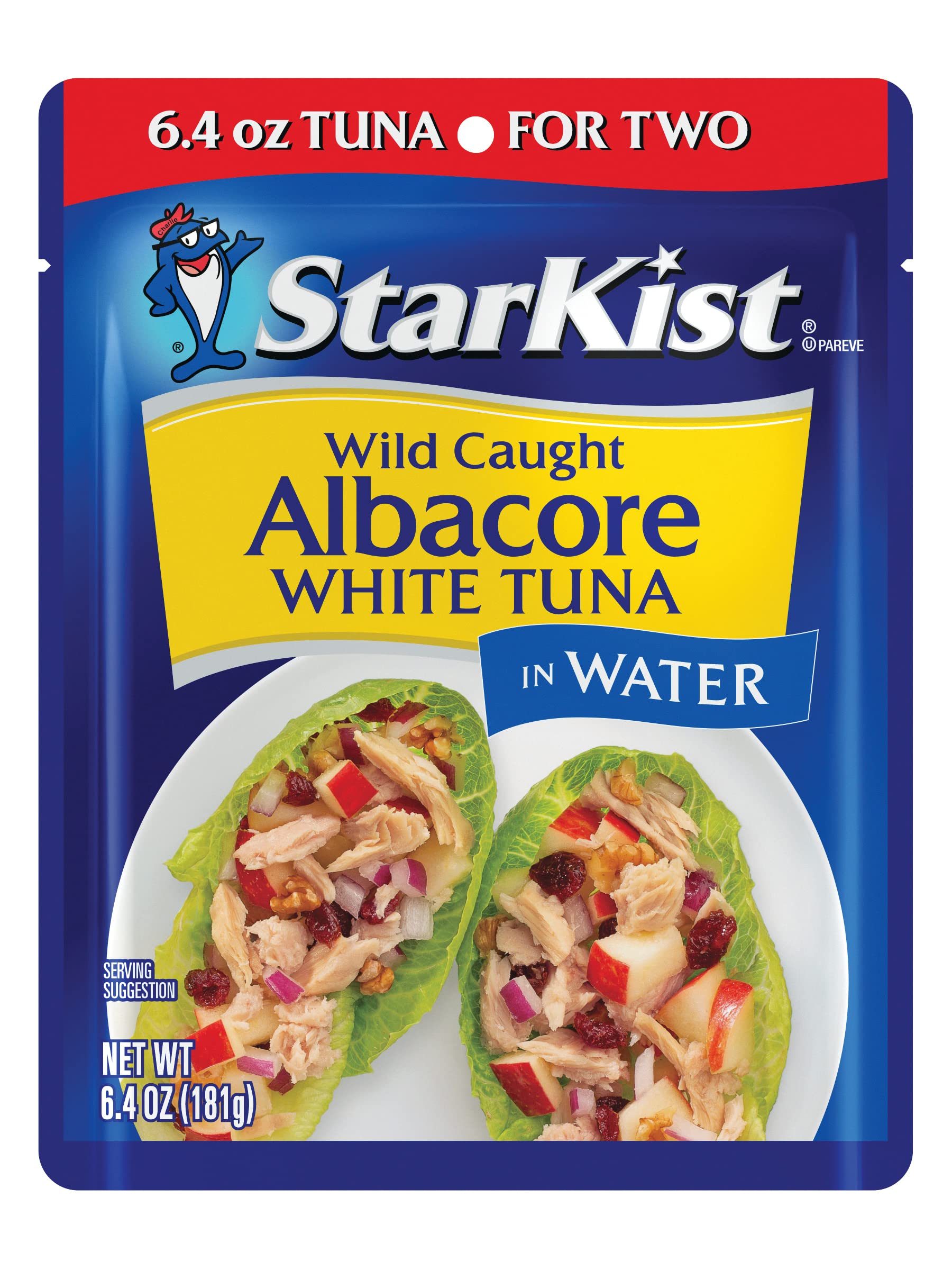 StarKist Wild Caught Albacore White Tuna in Water - 6.4 Oz Pouch (Pack of 12) | High Protein, Low Mercury | Perfect for Salads, Sandwiches & Keto Meals