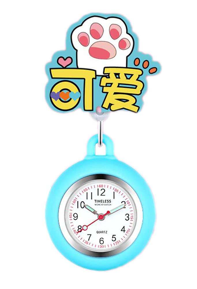 Retractable Nurse Watch with Second Hand for Nurses & Doctors - Clip-on Lapel Watch for Work & Duty