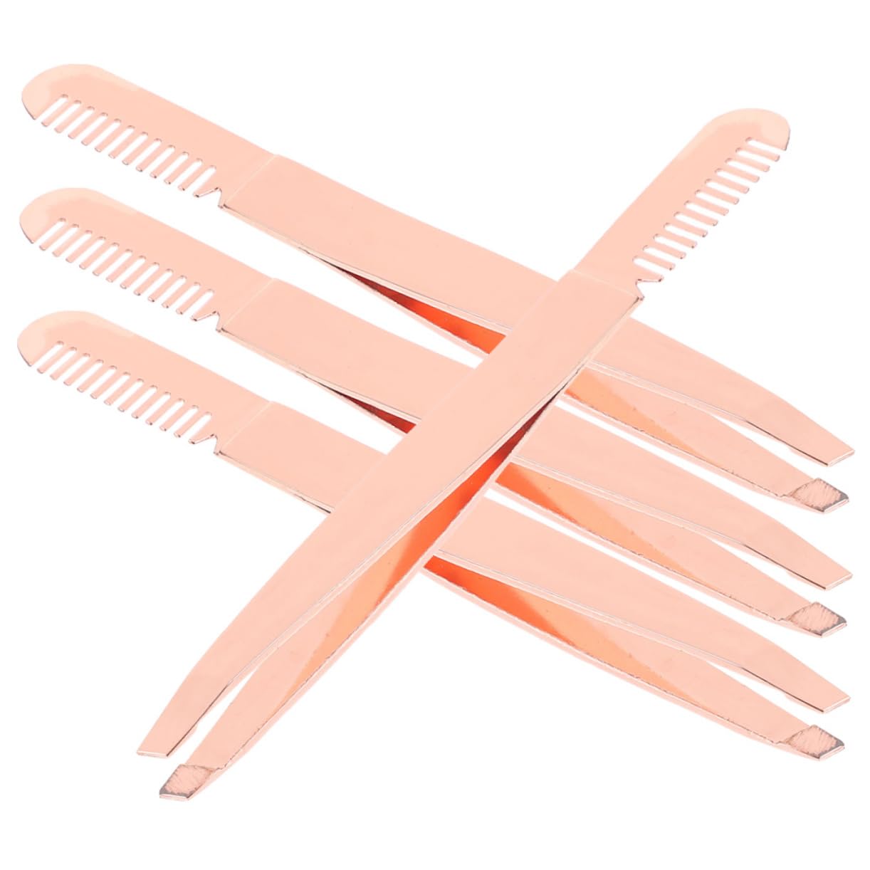 Rose Gold Precision Eyebrow Tweezers for Women - Professional Slant Tip for Eyebrow Shaping, Facial Hair Removal & Eyelash Extensions - Perfect for Home Salon, Travel & Makeup Kit Essentials