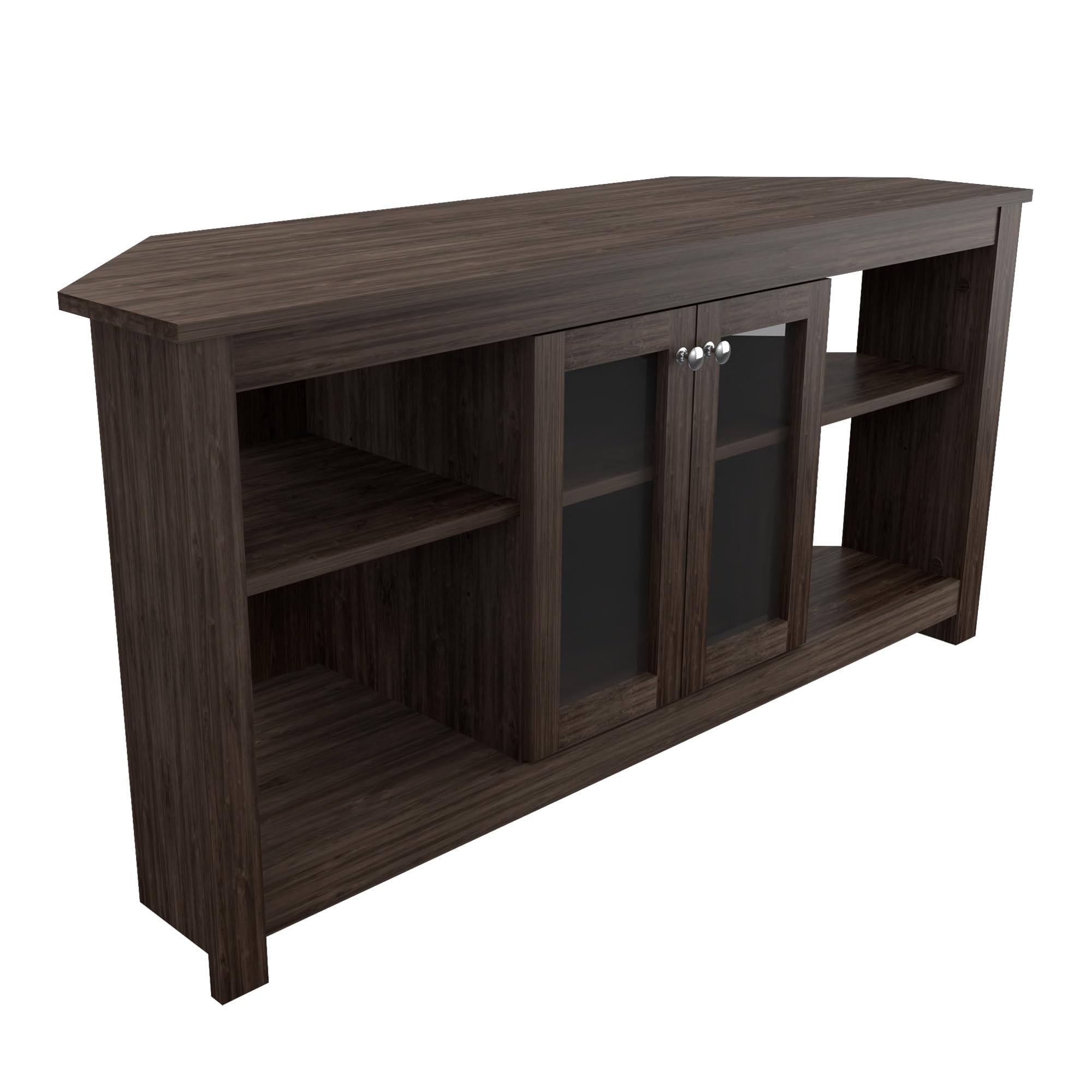 Adjustable TV Stand with Glass Doors - 60