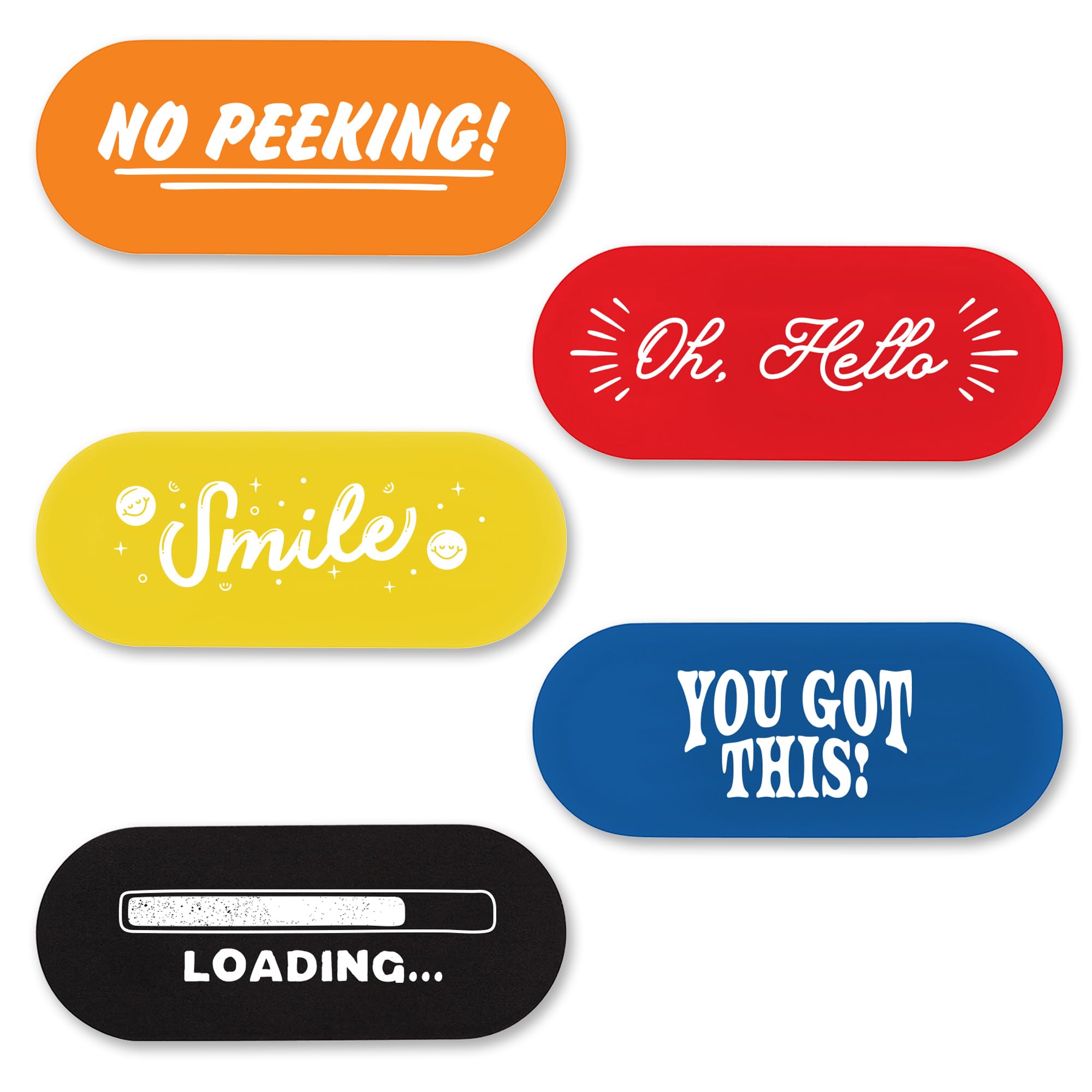 Cheersville! 5 Pack Webcam Privacy Cover - Stick-on Sliding Cover for Laptop & Phone - Assorted Colors - Fits MacBook, PC & Smartphones - Great for Office, Travel & Online Security