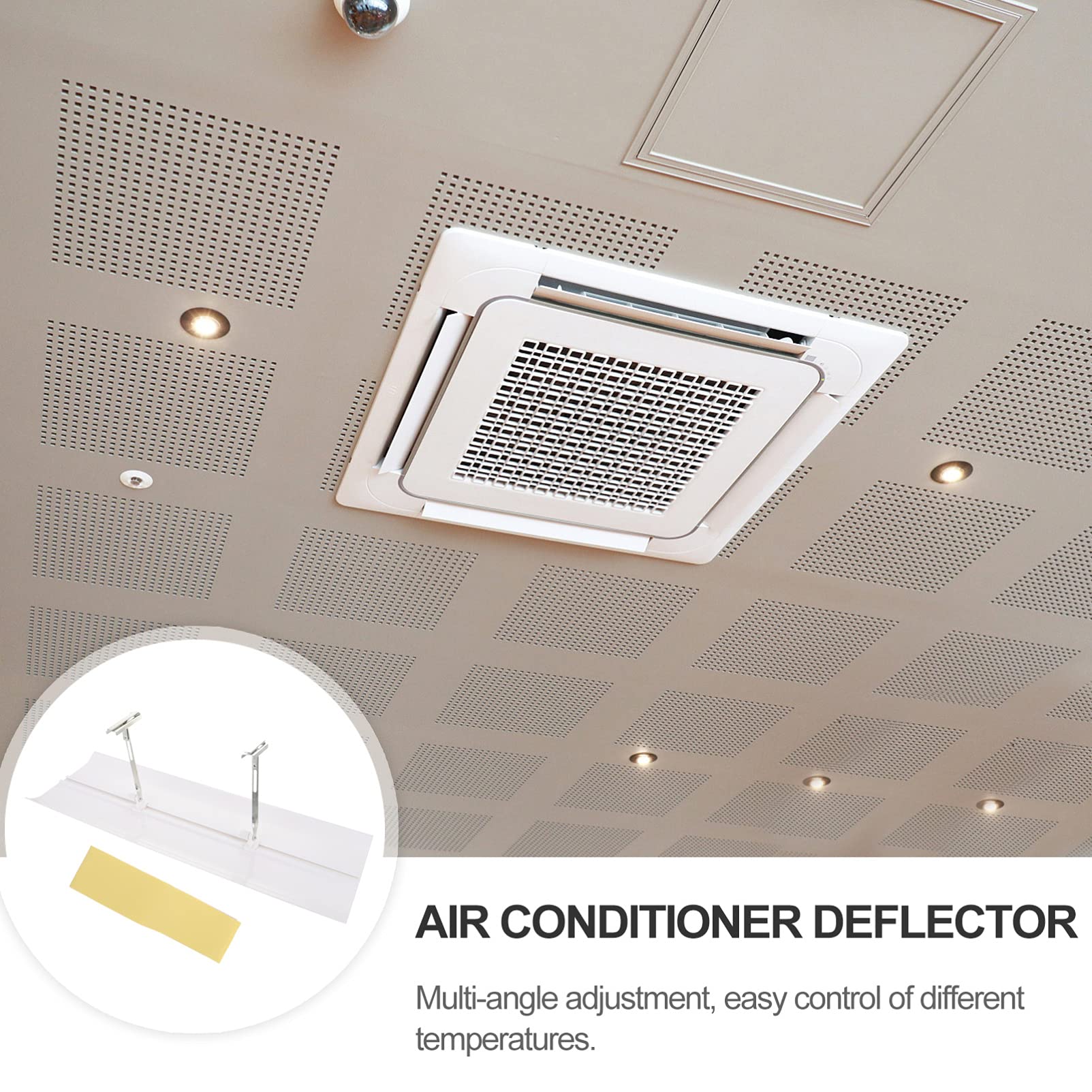 HANABASS Air Conditioner Deflector - Anti Direct Blow Wind Guide for Central AC & Home Cooling - Perfect for Bedroom, Office & Living Room to Redirect Airflow & Prevent Cold Drafts