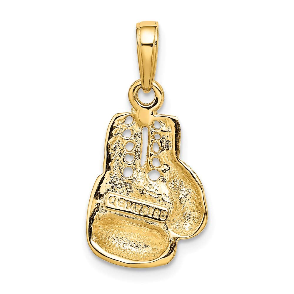 14K Solid Yellow Gold Boxing Glove Charm Pendant - Perfect for Boxing Enthusiasts, Jewelry Gifts & Sports-Themed Fashion Accessories