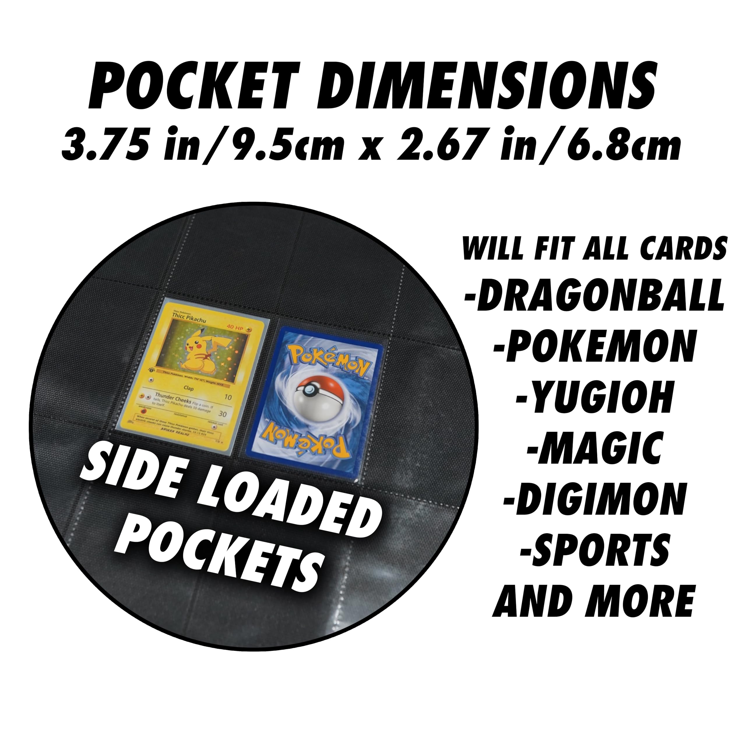 1280+ Cards 20 Pocket Card Binder Album - Side Loading Trading Card Sleeves for Pokemon, Sports, Yugioh, MTG & TCG Collectors - Durable White Card Storage for Gaming, Collecting & Organizing