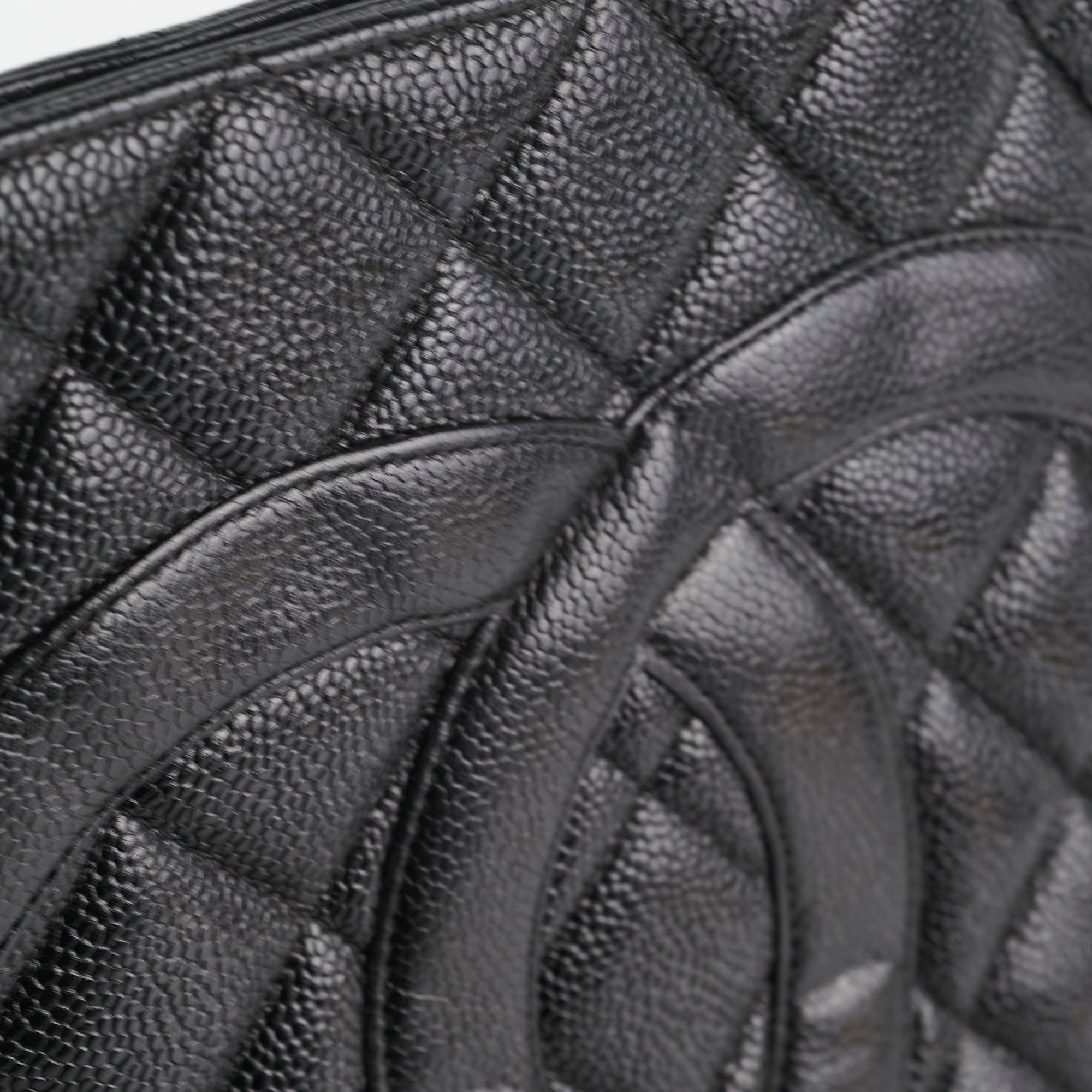 Chanel Mademoiselle Black Caviar Leather Tote Bag for Women - Luxury Designer Handbag for Work, Travel & Everyday Use