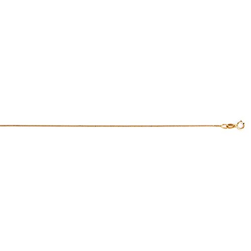 14K Box Chain Necklace for Women - Yellow Gold & White Gold Options in 16