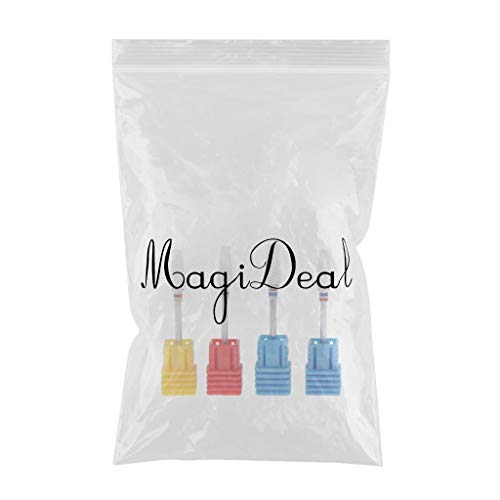 Professional GAH Nail Drill Bit Set - 4pcs Cuticle Removal & Nail Polishing Manicure Tools for Salon & Home Use | Perfect for Nail Art, Acrylics & Gel Extensions