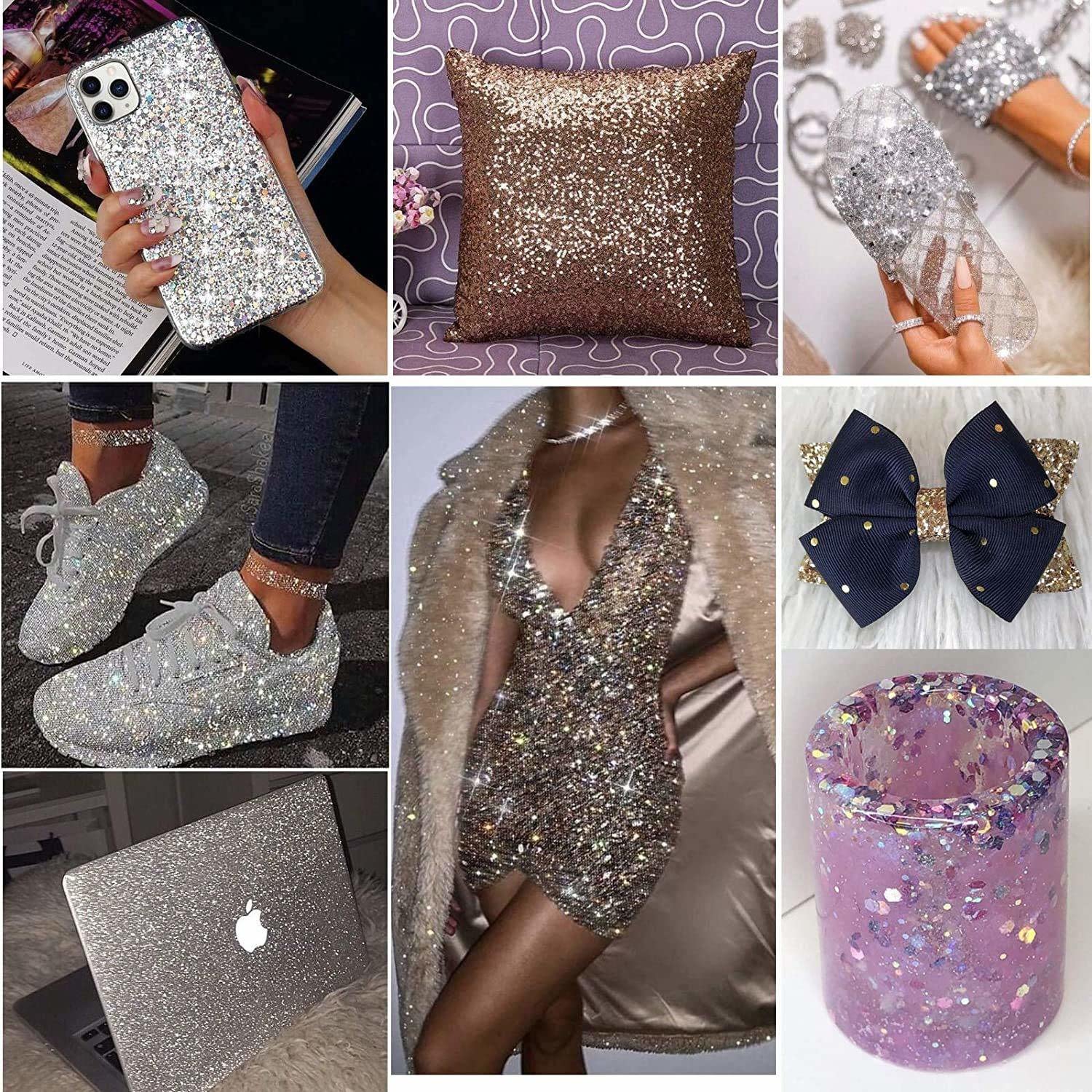 25-Color Glitter Powder for Makeup & Crafts - Shimmer Shine Cosmetic Grade, DIY Nail Art, Body Painting, Festival & Party Use