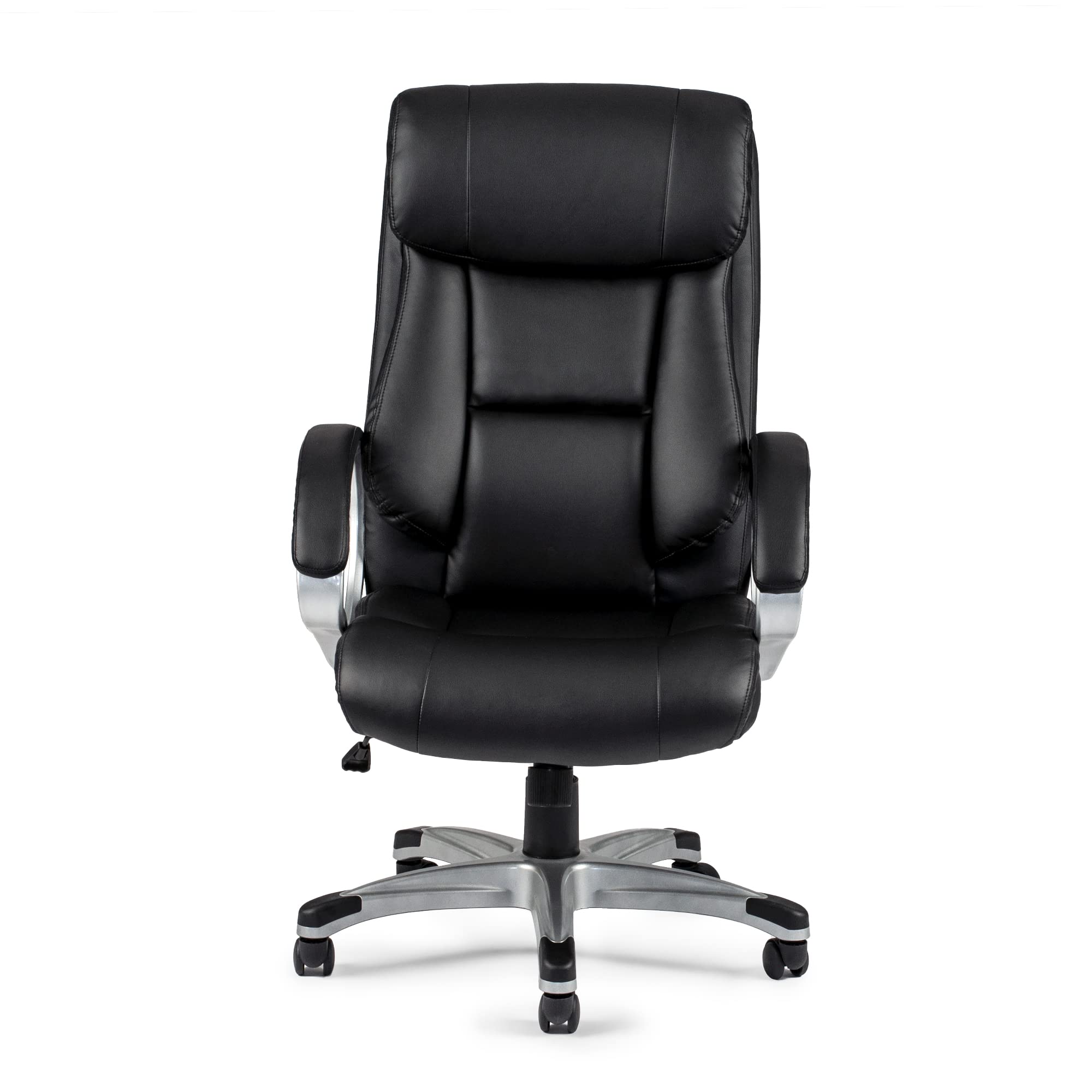 Poundex Black Ultra Comfort Office Chair - Ergonomic Adjustable Swivel Task Chair for Home & Office Workspace