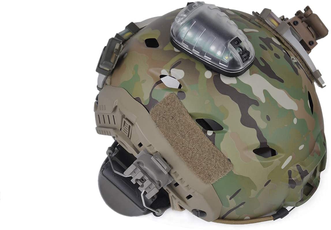 Tactical Helmet Light - LED Green Red Strobe Signal Light for Airsoft, Survival & Outdoor Activities - Waterproof Helmet Marker Light with Fast Flash - Perfect for Night Operations, Hunting & Emergency Signaling