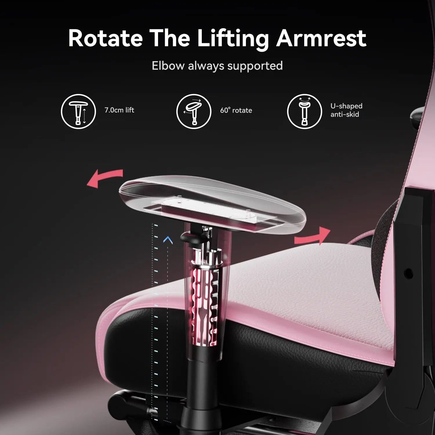 AutoFull C3 Ergonomic Gaming Chair with Adjustable Lumbar Support - Comfortable Racing Style Computer Chair for PC Gamers & Office Workers, Perfect for Long Gaming Sessions & Home Office Use