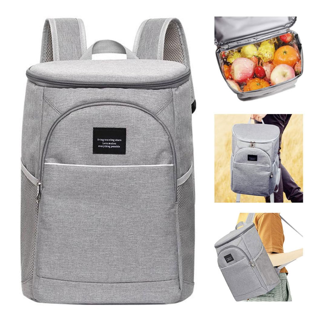 Lightweight Insulated Cooler Backpack - Waterproof Thermal Lunch Rucksack for Beach, Picnic, Camping, Hiking & Outdoor Adventures
