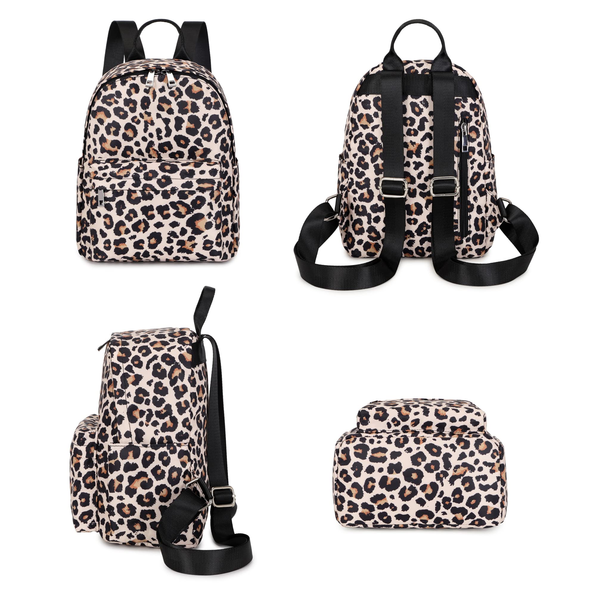 Leopard Print Mini Backpack for Women & Girls - Small Cute Backpack Purse for School, Travel, Work & Daily Use | Perfect for Teens, Adults & Kids