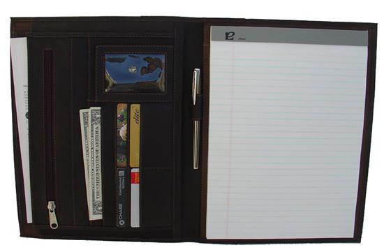 Premium Genuine Leather Letter Size Padfolio with Organizer - Professional Business Portfolio for Meetings, Office & Executive Gifts