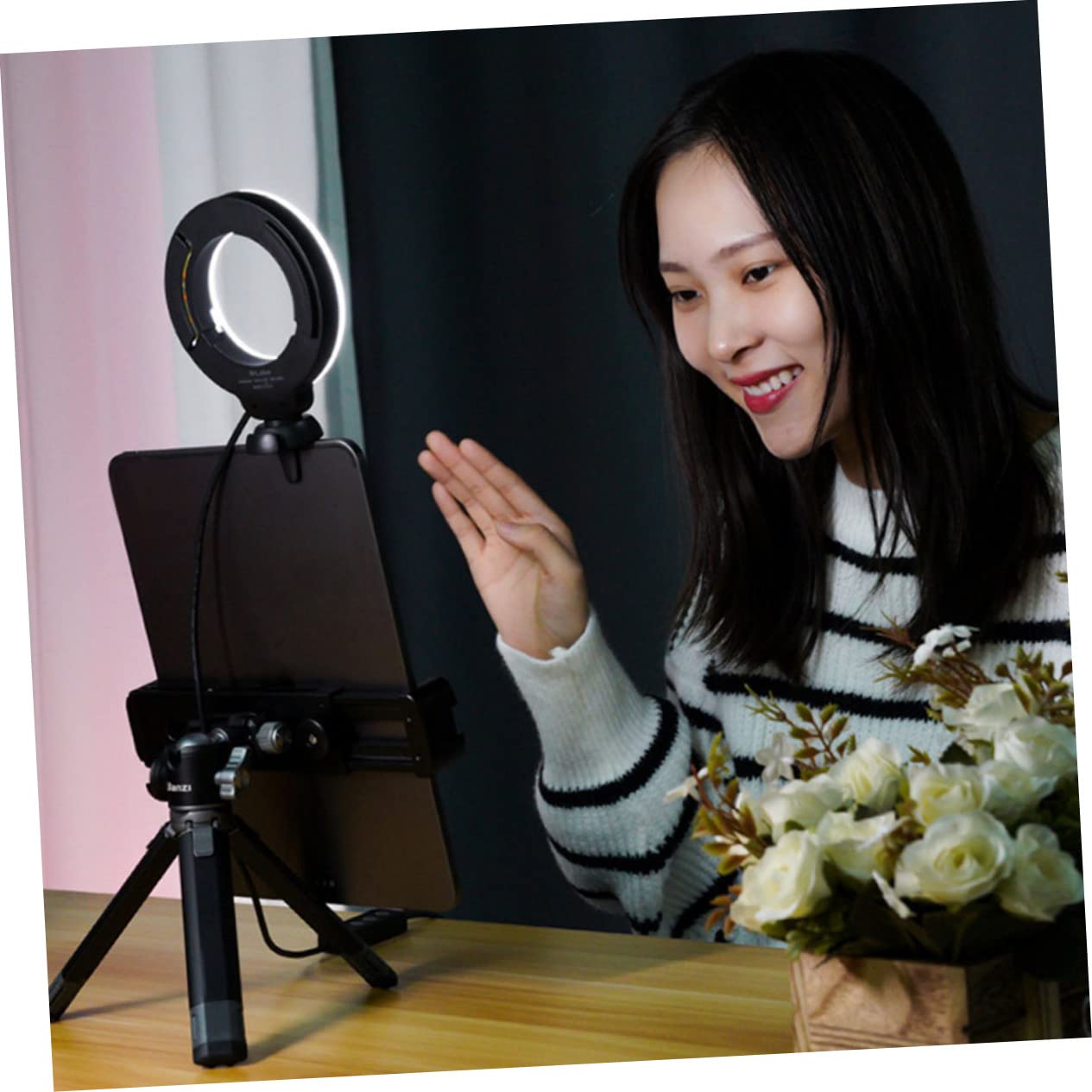 Hemobllo Mini Ring Light for Laptop - 1 Set Selfie Fill Light with Adjustable Brightness for Video Conference, Live Streaming & Camera Lighting | Perfect for Zoom Meetings, TikTok Videos & Remote Work