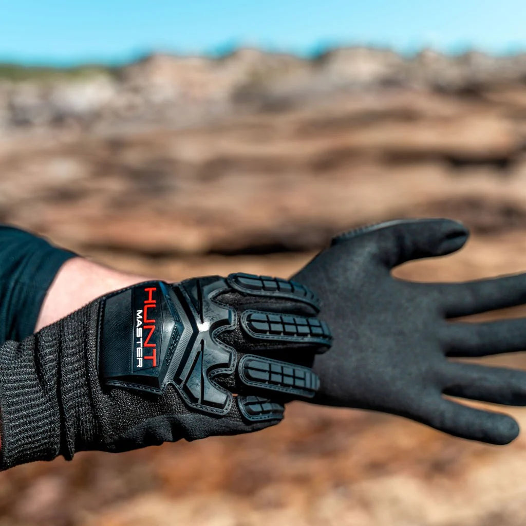 Hunt Master Gauntlet Dive Gloves - Anti-Cut Protection Gloves for Scuba Diving, Spearfishing & Water Sports - Durable Cut-Resistant Gloves for Underwater Hunting & Marine Activities