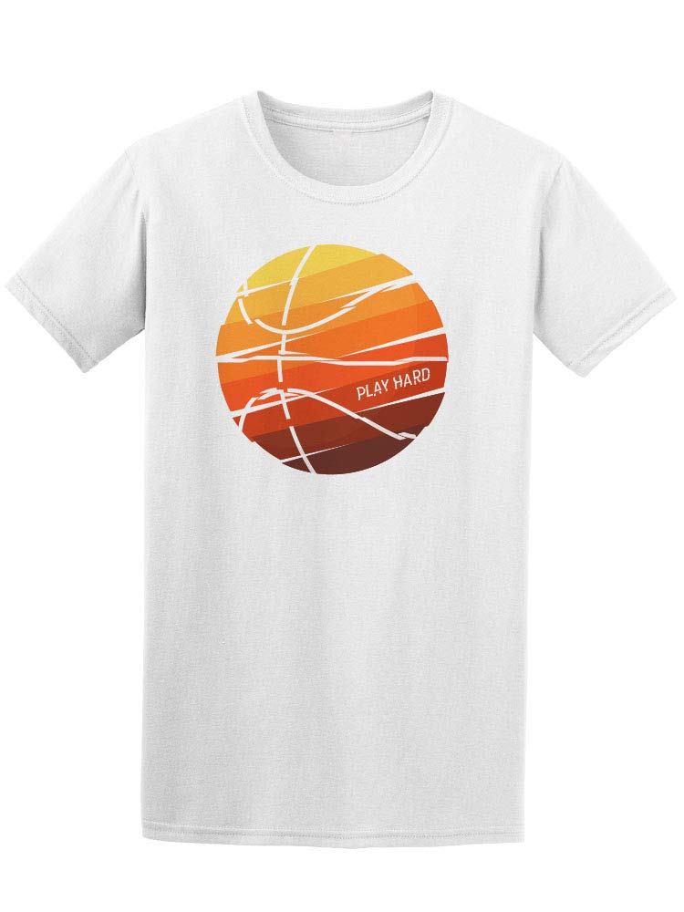 Men's Basketball Play Hard Modern Art Graphic T-Shirt - Comfortable Cotton Tee for Casual Wear, Sports & Street Style