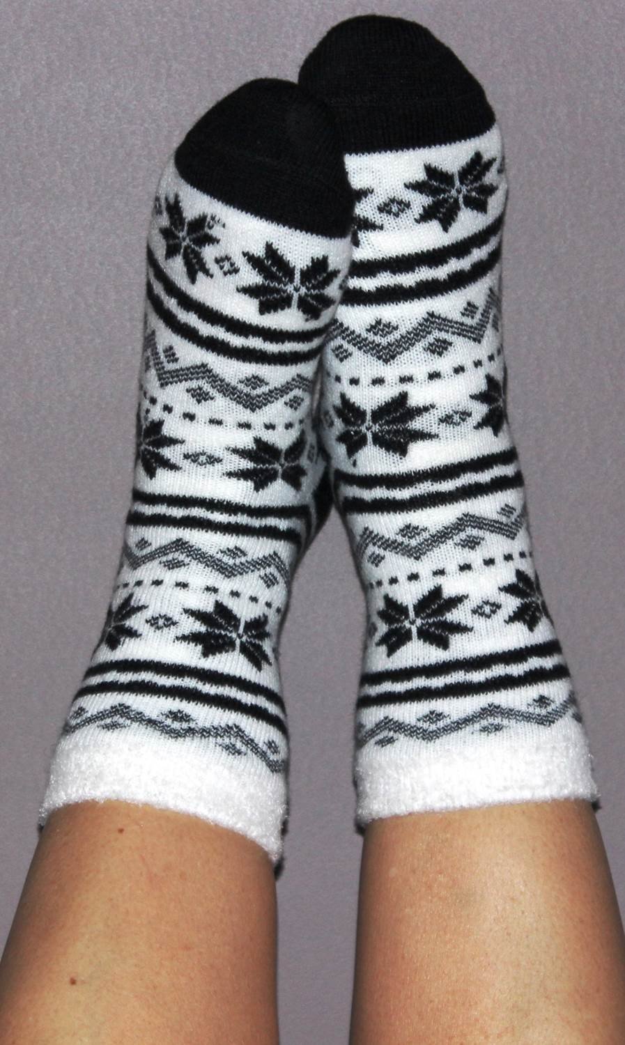 Cozy Women's Double Layer Slipper Socks - Warm Fuzzy Indoor/Outdoor House Shoes for Winter Comfort - Perfect for Lounging, Yoga & Cold Floors