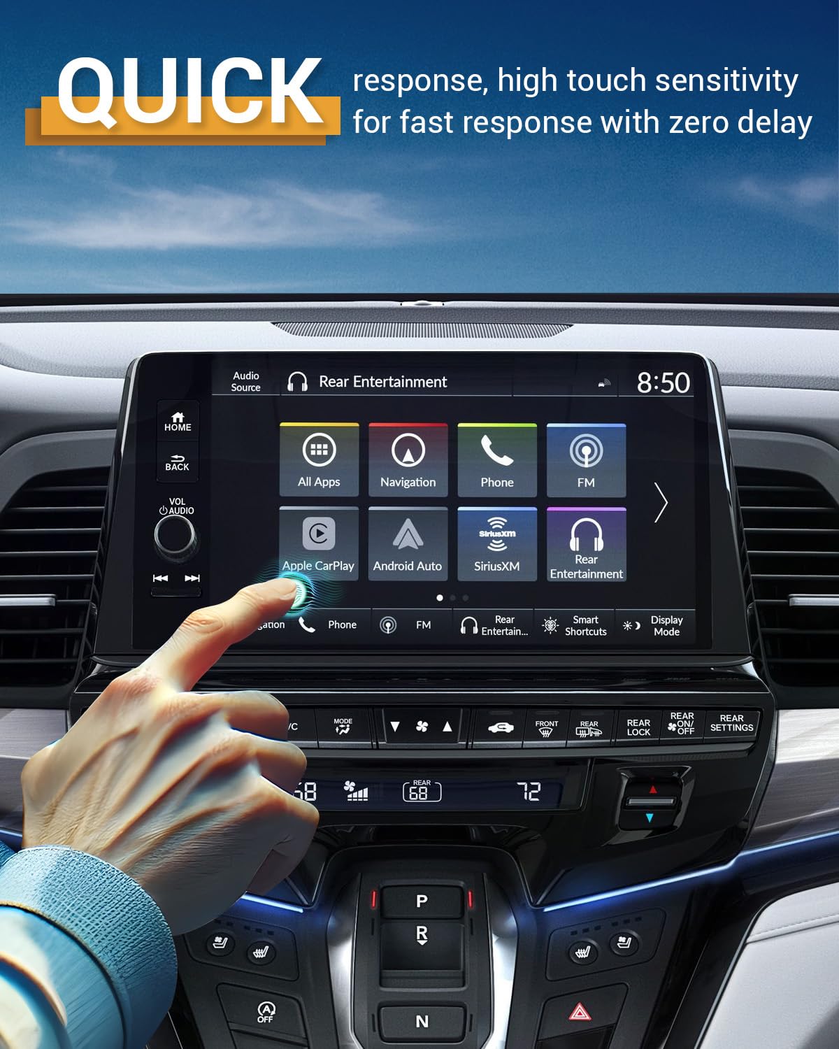 2025 Honda Odyssey Screen Protector - Tempered Glass for EX-L/Sport-L/Touring/Elite - Perfect for 9