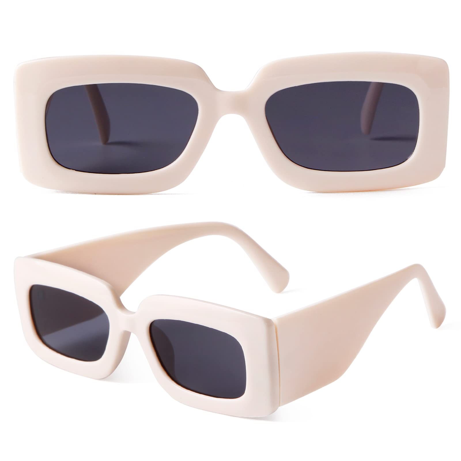Stylish Polarized Sunglasses for Women & Men - Vintage Retro Round, Square, Y2K Rectangle UV Protection Shades - Perfect for Beach, Driving & Outdoor Activities