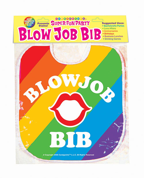 Rainbow Blow Job Bib - Waterproof & Adjustable Adult Apron for Messy Eating, Oral Sex & Sensual Play - Perfect for Couples, Parties & Spicy Date Nights