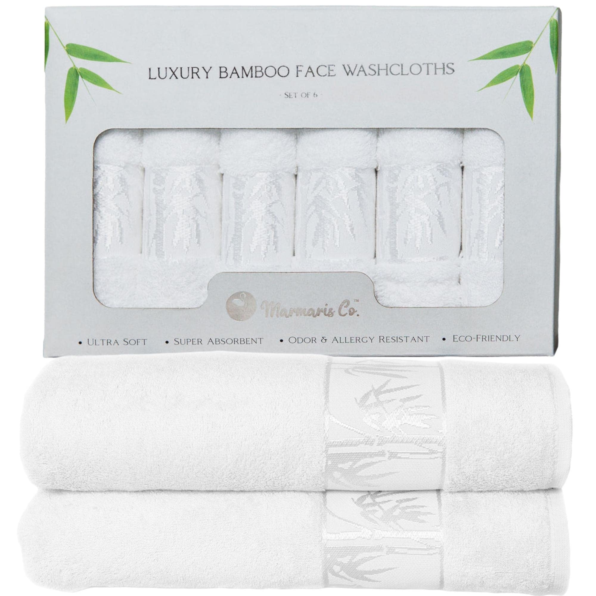 Premium Bamboo Bath Towels & Washcloths Set - Ultra Soft, Absorbent & Eco-Friendly for Spa, Bath & Luxury Home Use