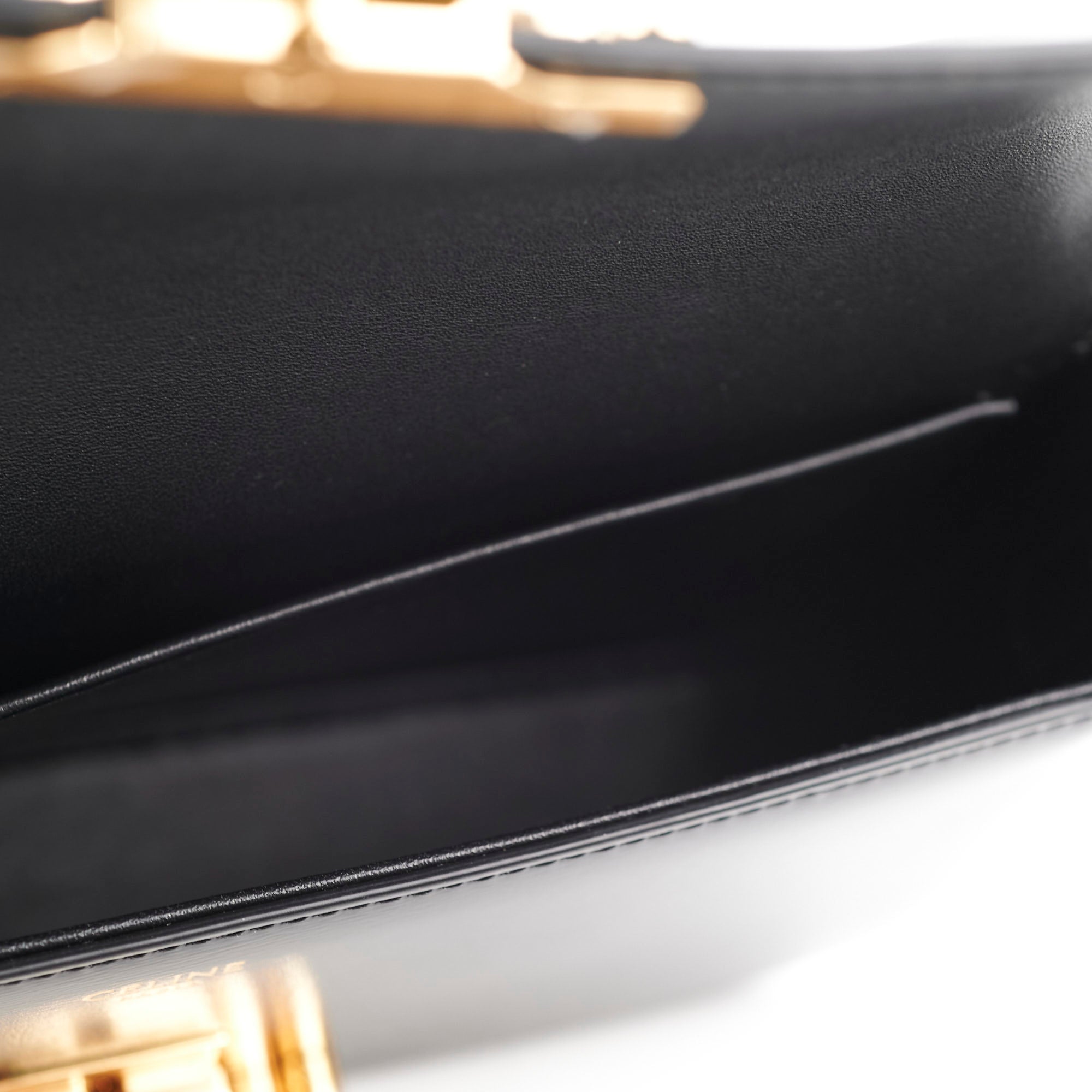 Celine Triomphe Black Leather Shoulder Bag for Women | Luxury Designer Handbag | Perfect for Work, Travel & Evening Events